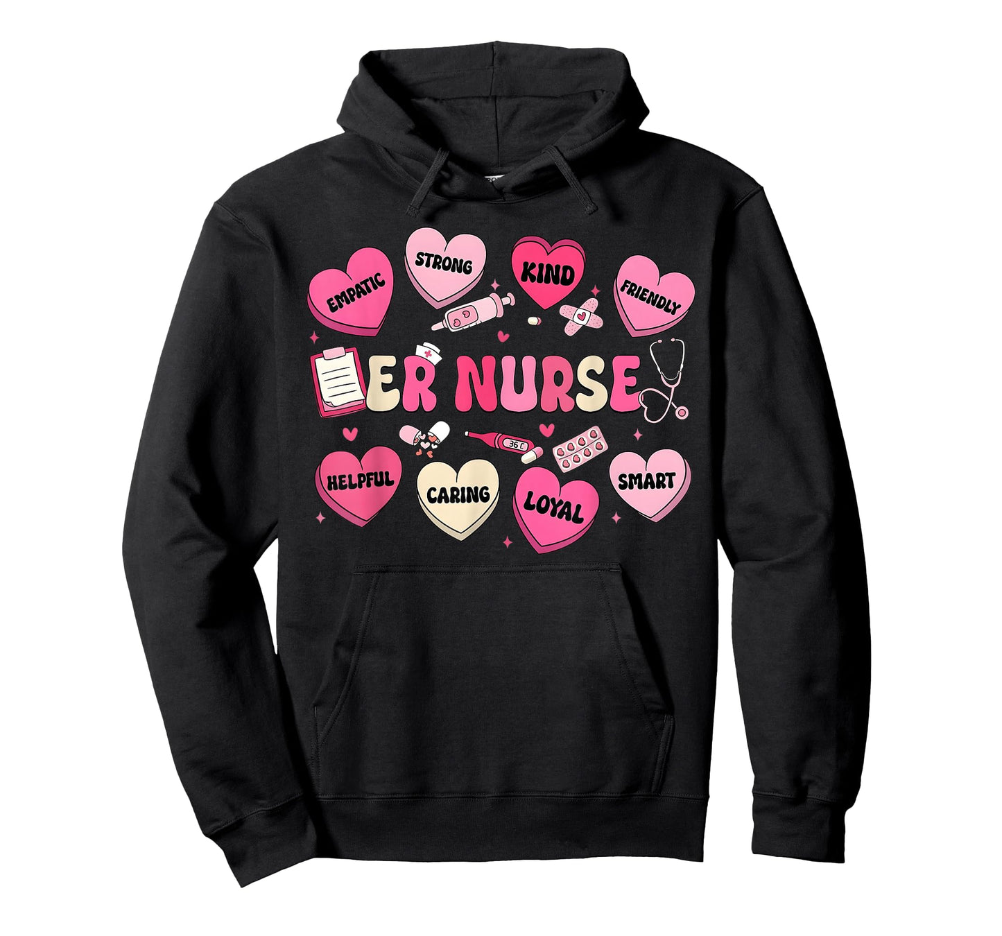 Valentine ER Nurse Hearts Coquette Pink Women T-Shirt