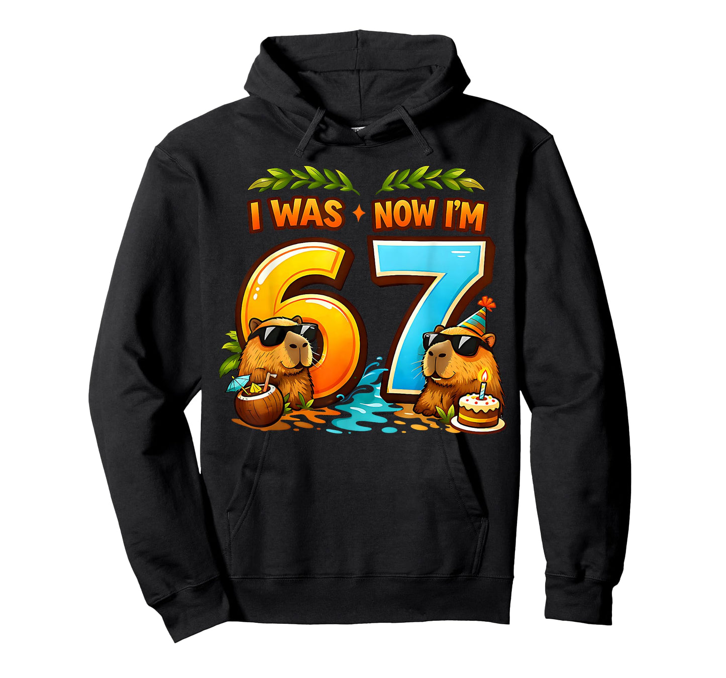 I was 6 Now I'm 7 Birthday 67 Meme Capybara Kids Boys Girls T-Shirt
