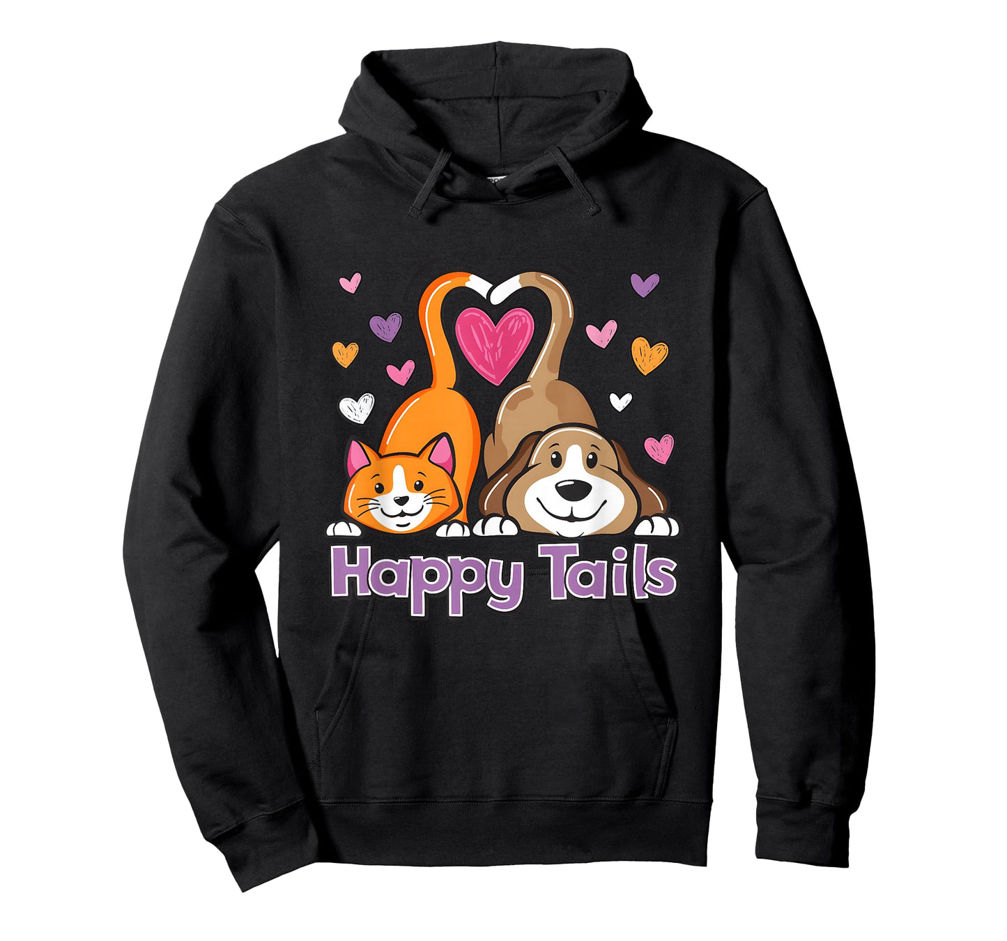 Happy Tails Valentines Shirt Cute Vet Tech Veterinarian T-Shirt
