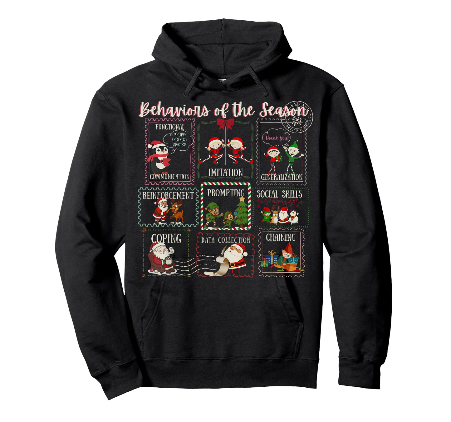 Santa Behaviors of The Season Stamp Christmas RBT ABA Tech T-Shirt