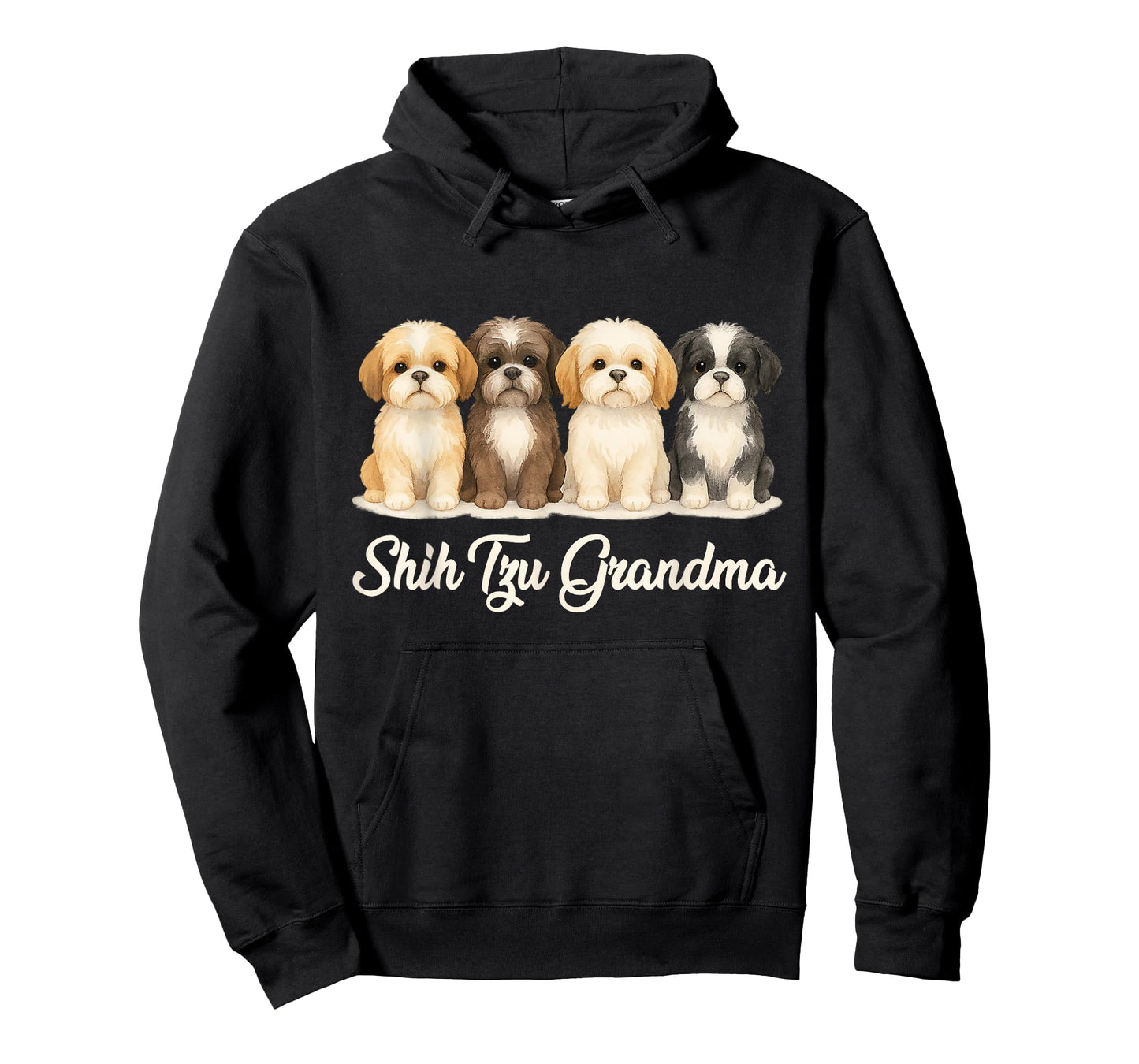 Shih Tzu Grandma Cute Dog Lover Gift Funny Women Puppy Owner T-Shirt