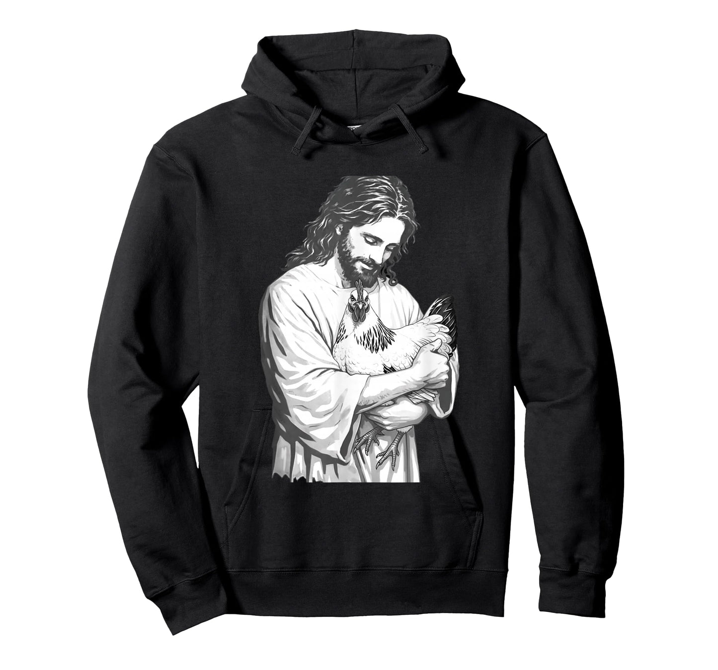 Funny Jesus Holding Chicken Christian Farm Animal Faith T-Shirt