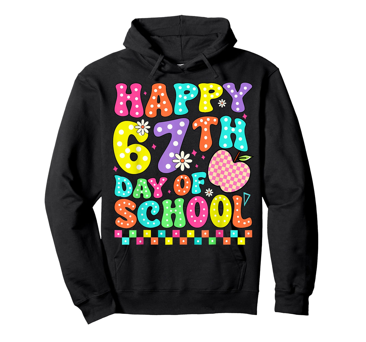 Happy 67th Day of School Groovy Retro 100 Days of School T-Shirt
