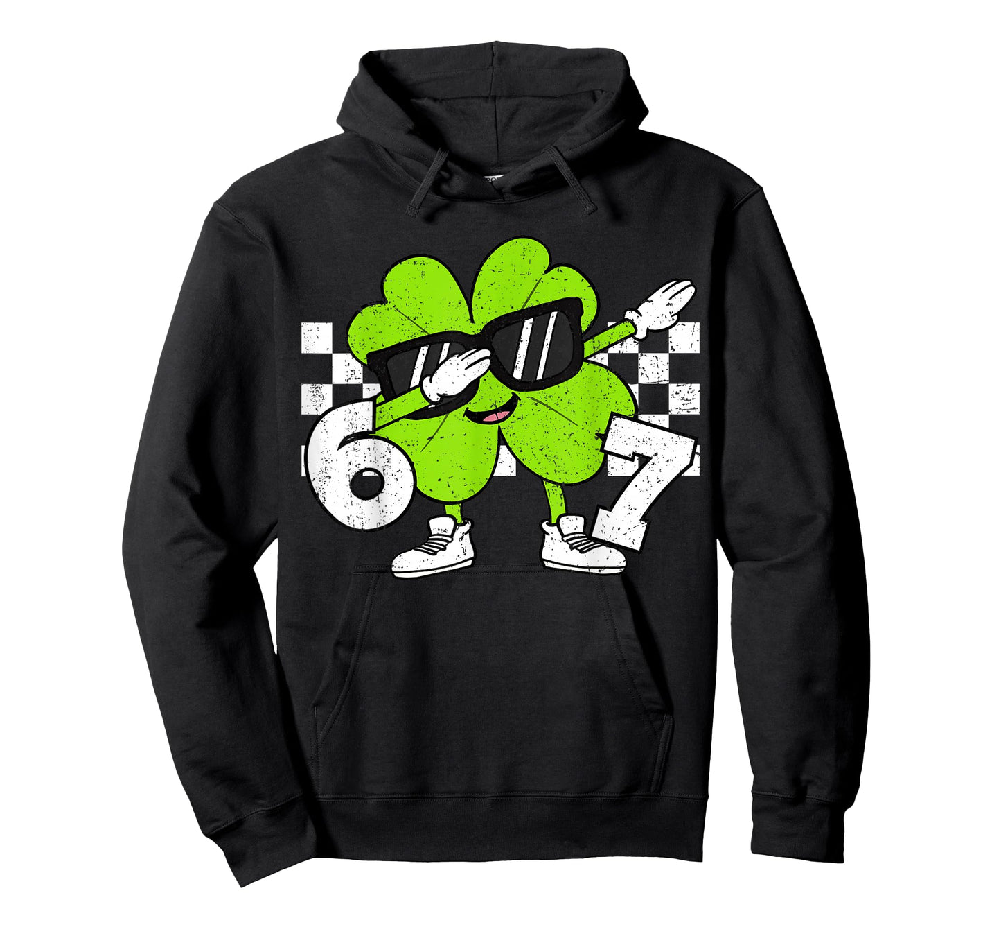 Boys St Patricks Day Dabbing Shamrock Clover 67 Six Seven T-Shirt