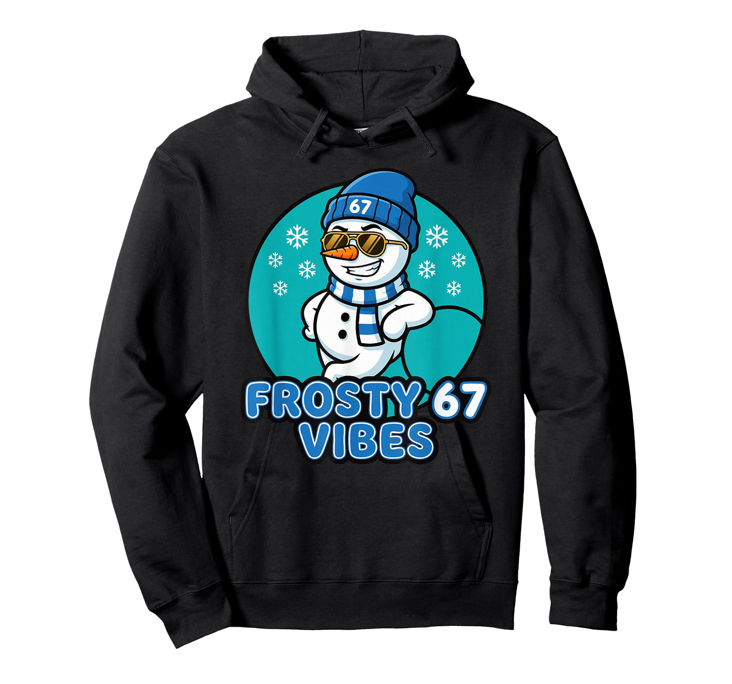 Frosty Vibes 67 Snowman Six Seven Meme Funny Winter Kids Men T-Shirt