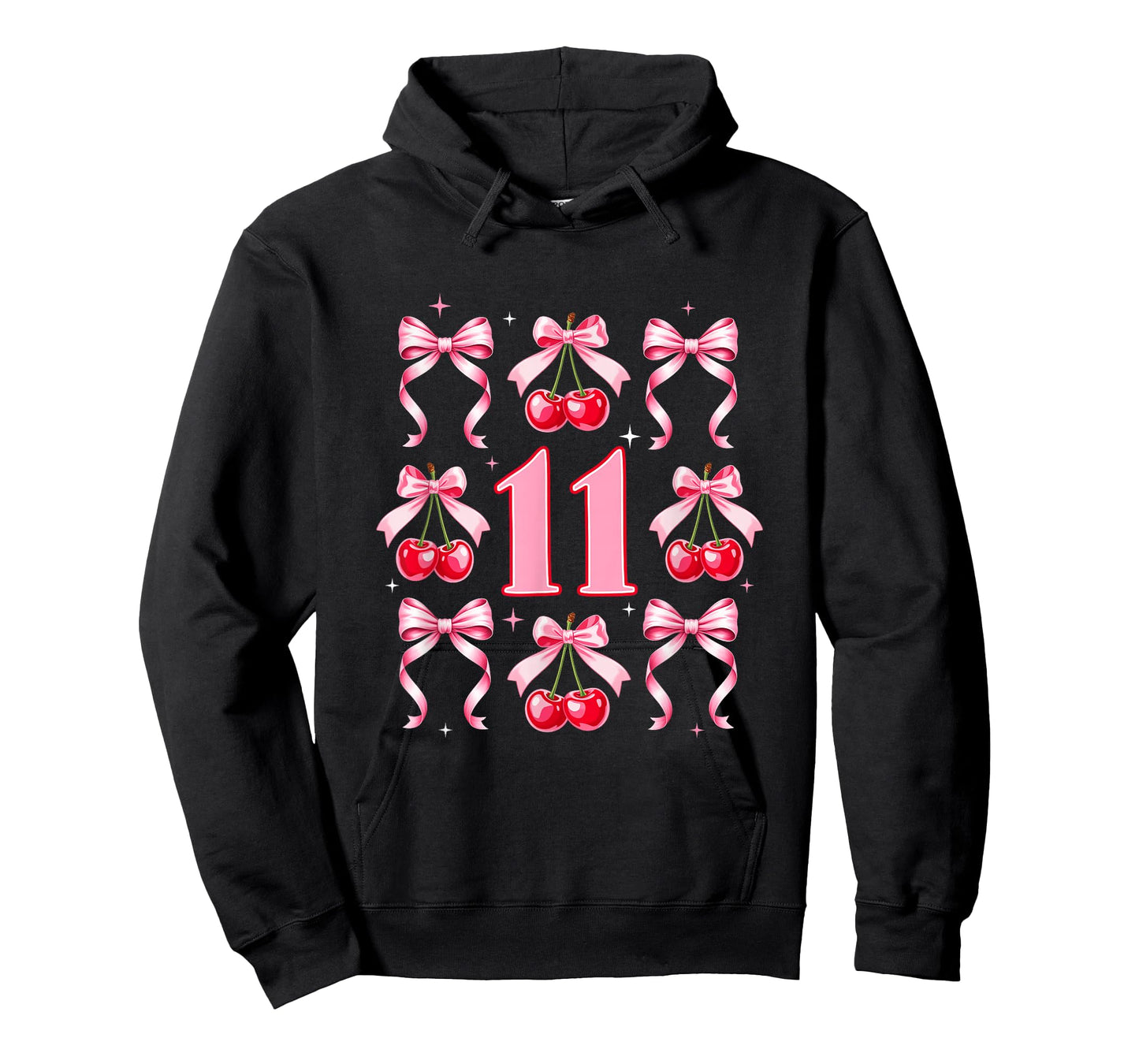 Birthday Girl 11Th Birthday Cherry Coquette Bow 11 Years Old T-Shirt