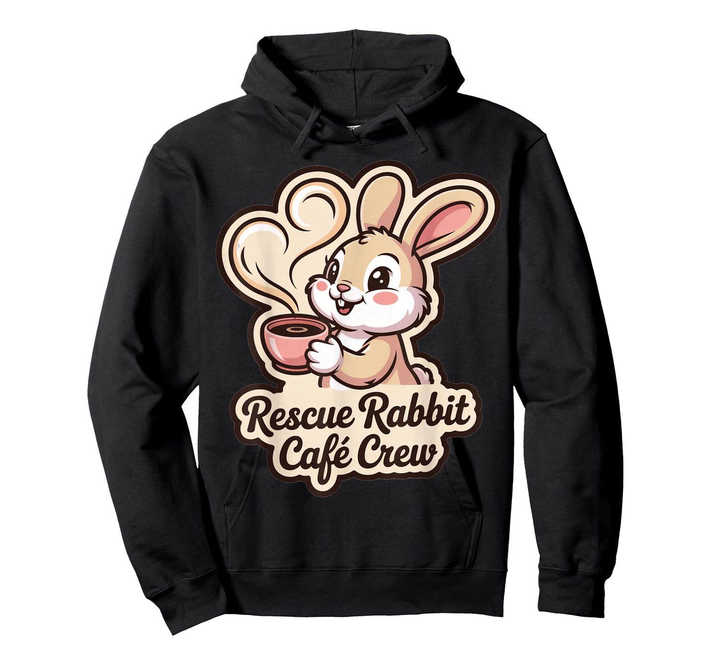 Rescue Rabbit Café Crew Design for Coffee Lovers T-Shirt