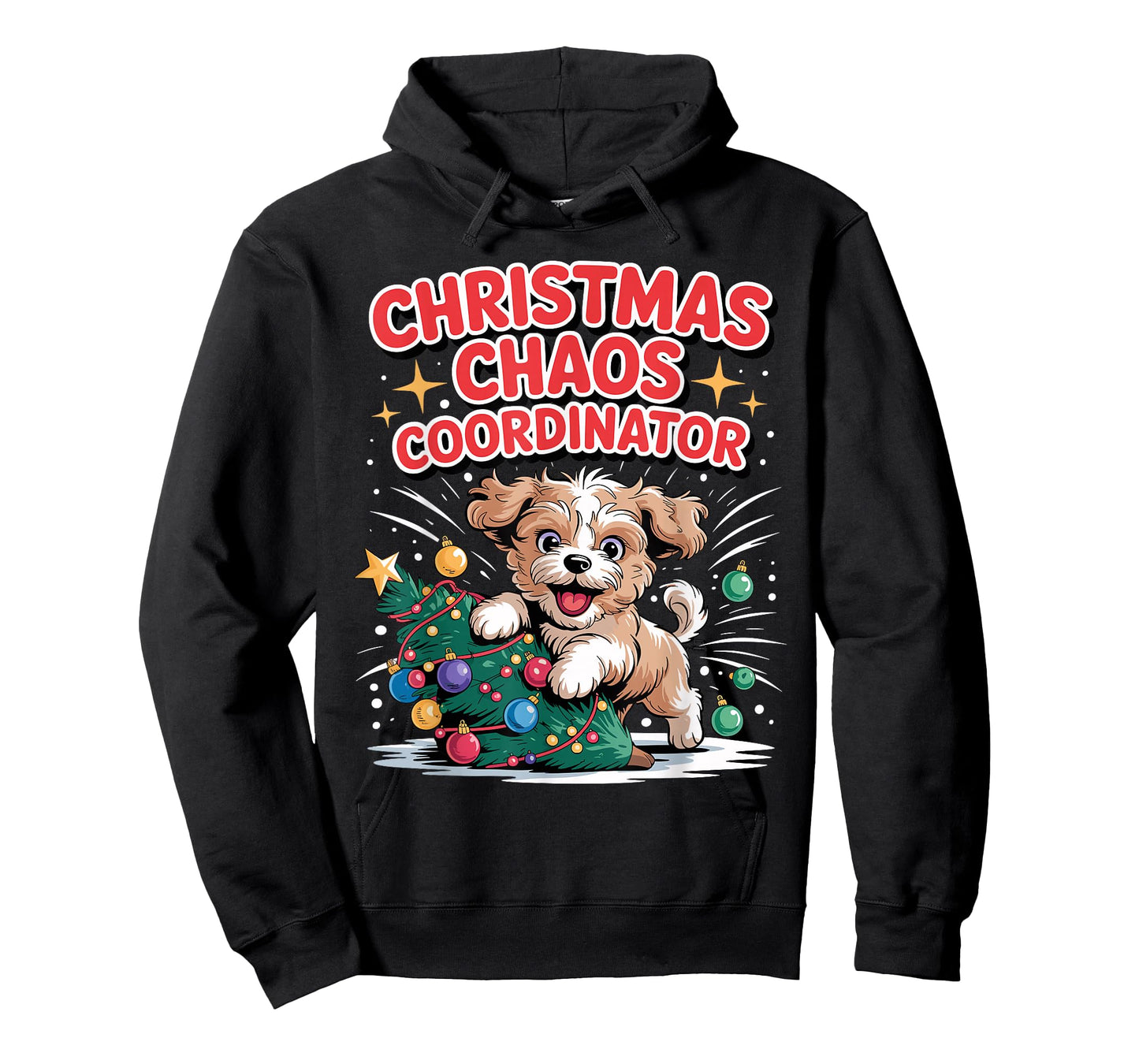 Christmas Chaos Coordinator Xmas Puppy Funny Shi-Poo T-Shirt
