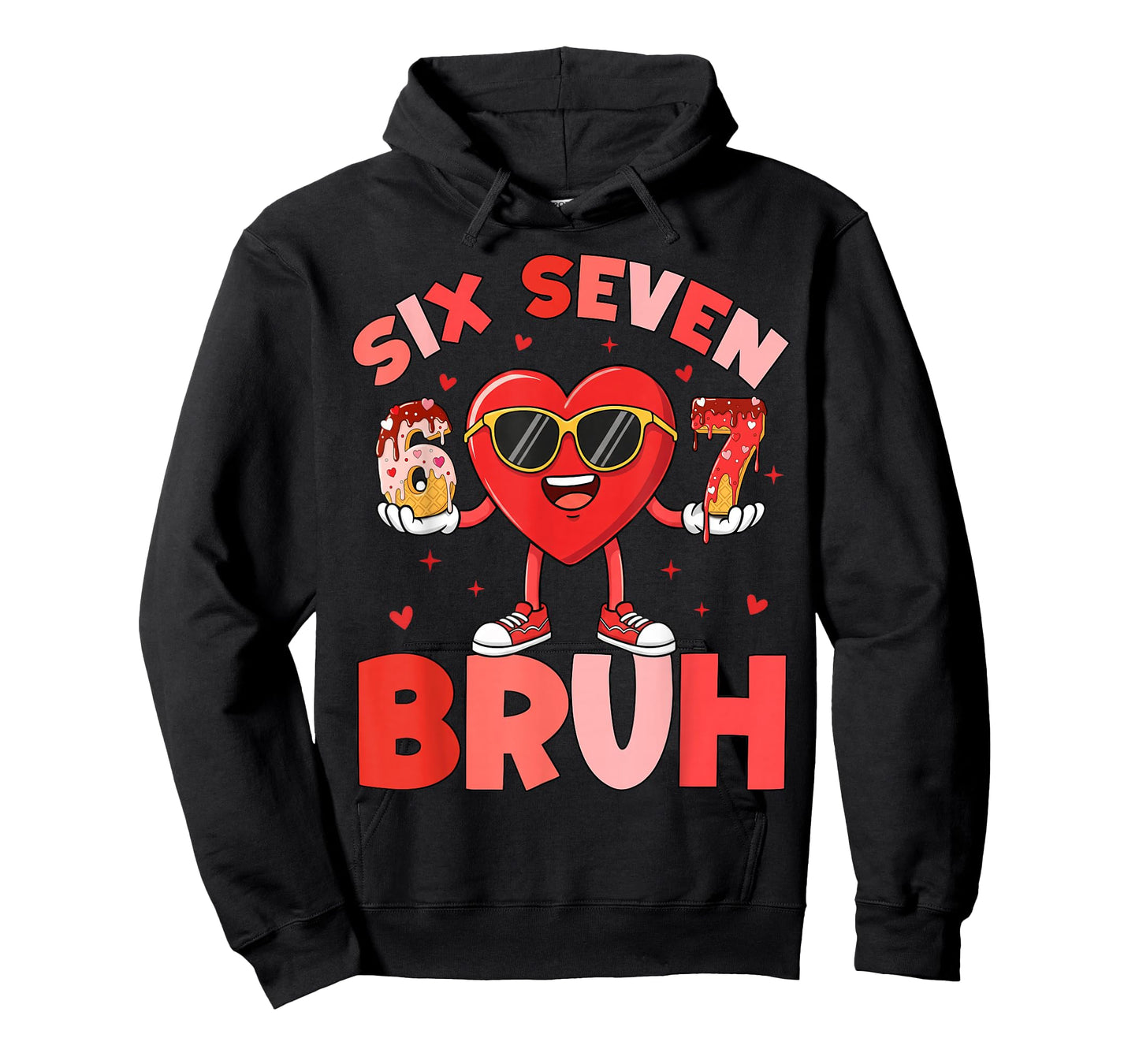 Six Seven 67 Meme Cool Valentine’s for Teens Boys Girls Kids T-Shirt