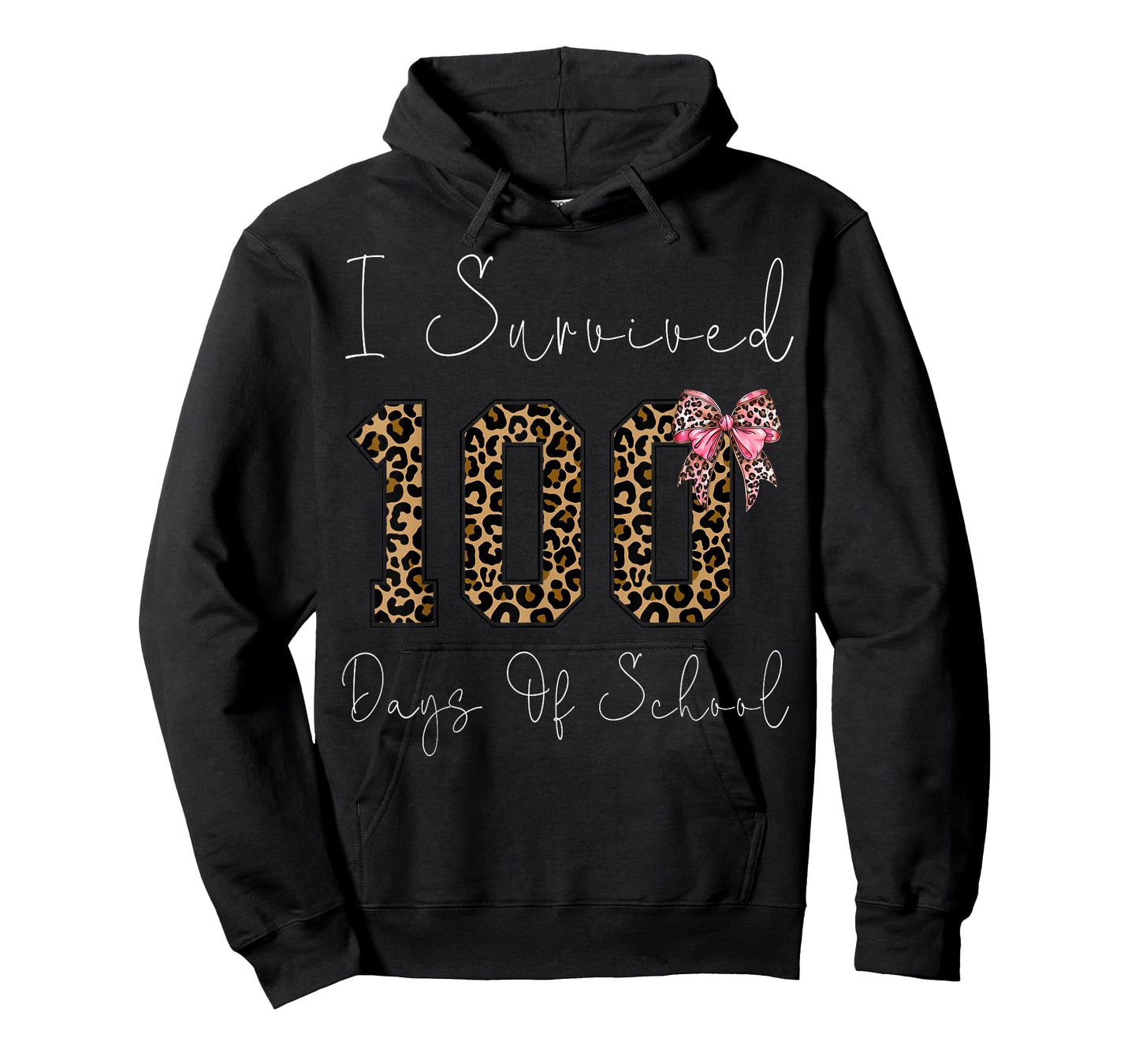 I Survived 100 Days of School 100th Day of School Leopard T-Shirt