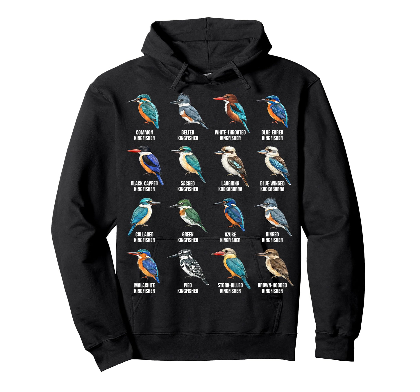 Types of Kingfishers – Kingfisher Species Ornithology Birds T-Shirt