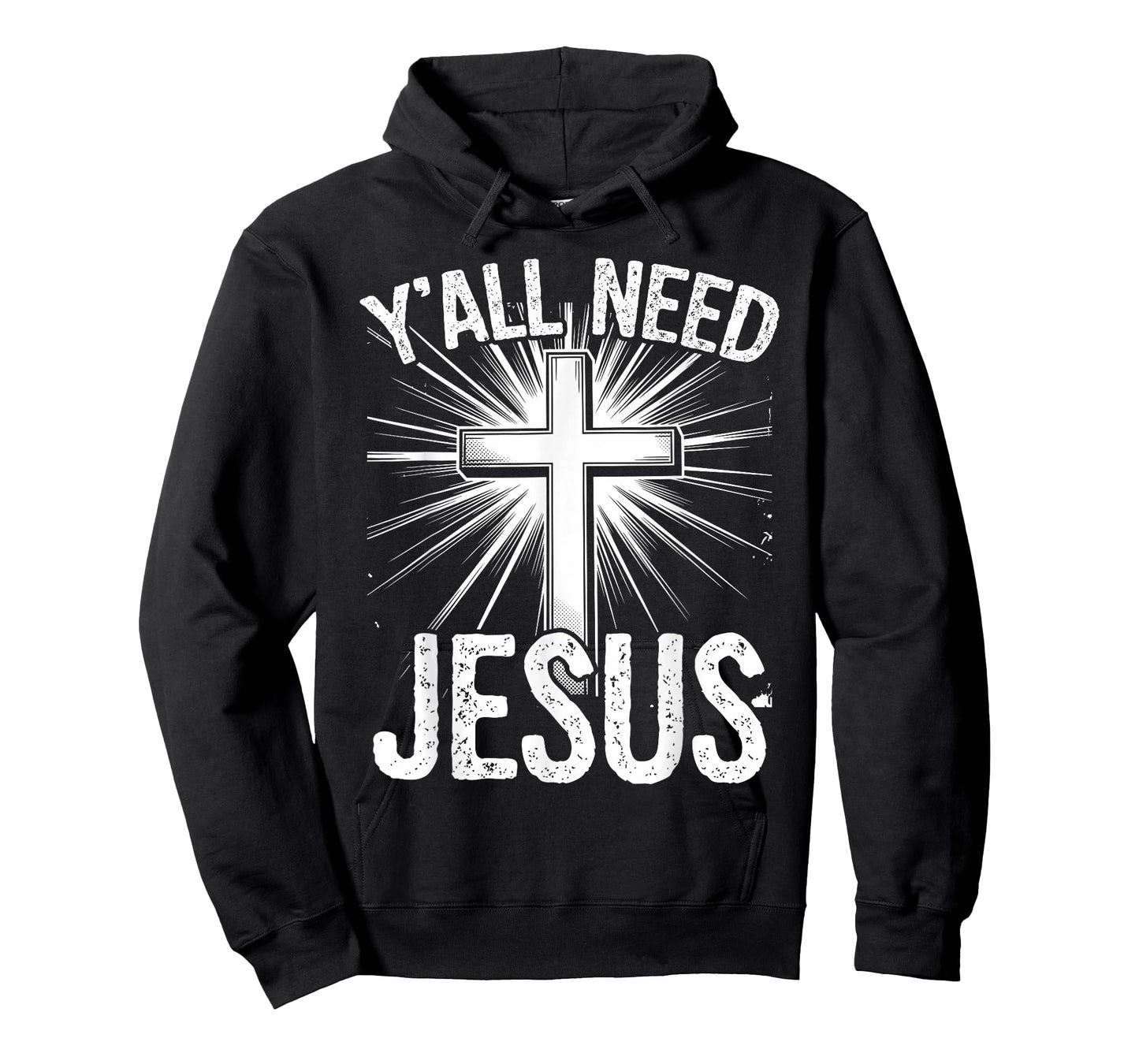 Y'all Need Jesus Meme Funny Christian Sarcastic Retro Cross T-Shirt
