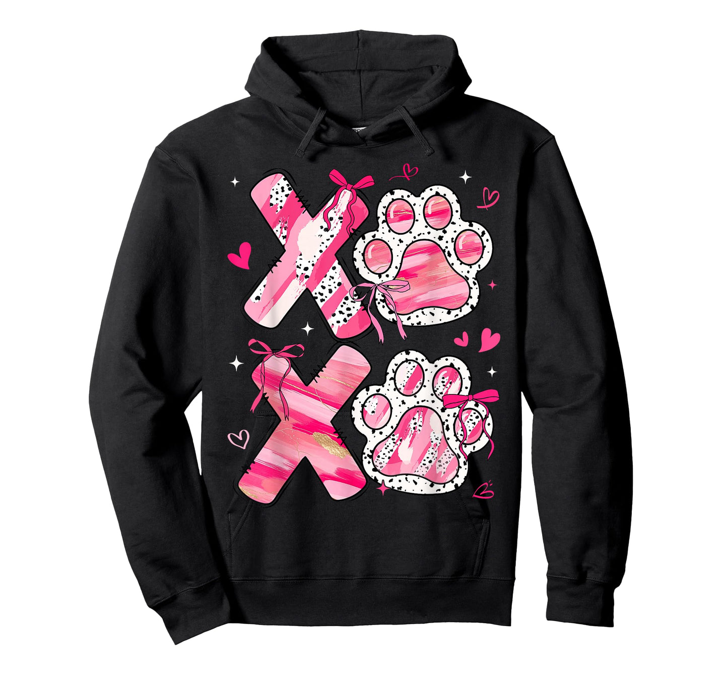 XOXO Paw Valentine Cute Coquette Bow Dog Lover Boy Girl Kid T-Shirt