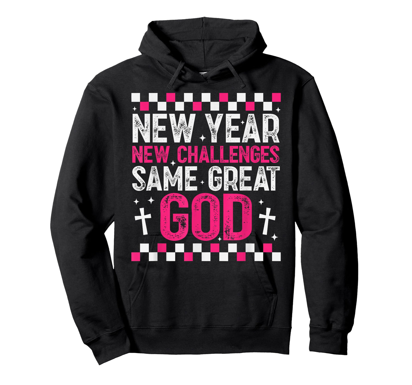 Womens New Year New Challenges Same Great God 2026 Christian T-Shirt