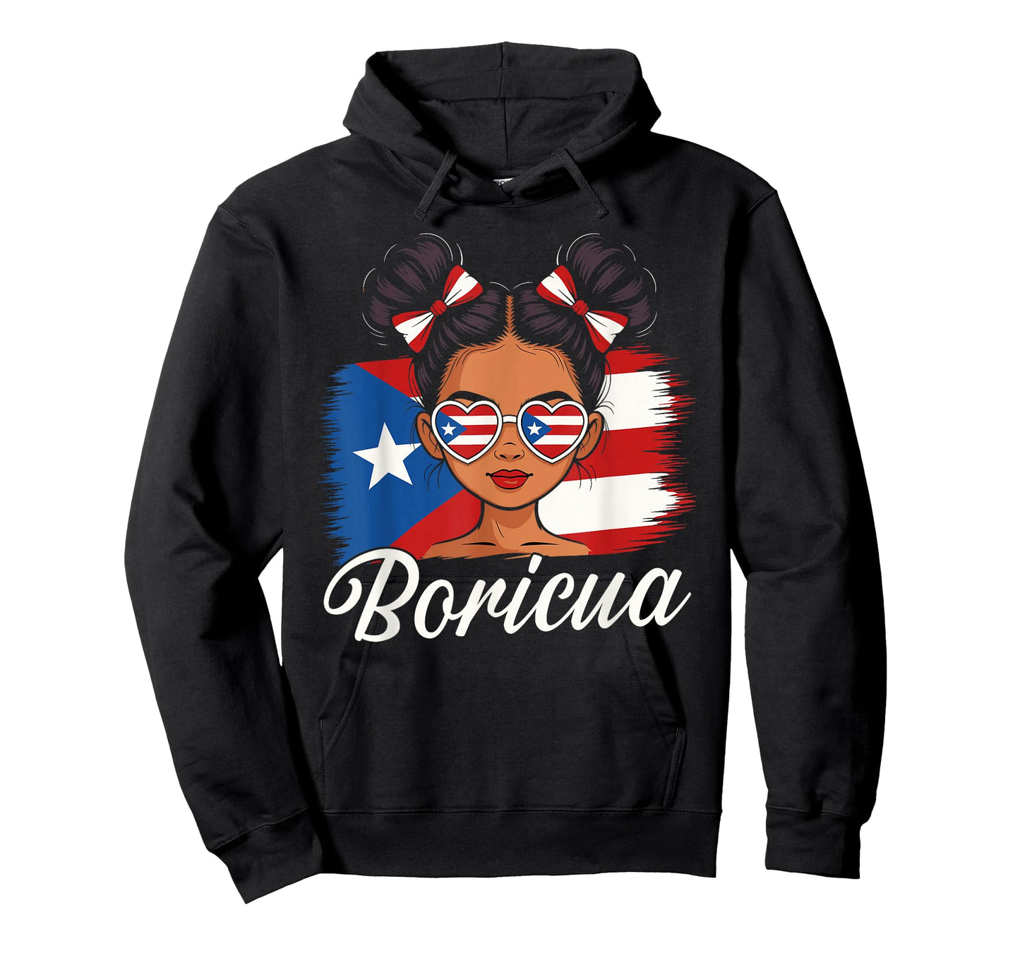 Puerto Rico Hispanic Heritage Messy Bun Puerto Rican Boricua T-Shirt
