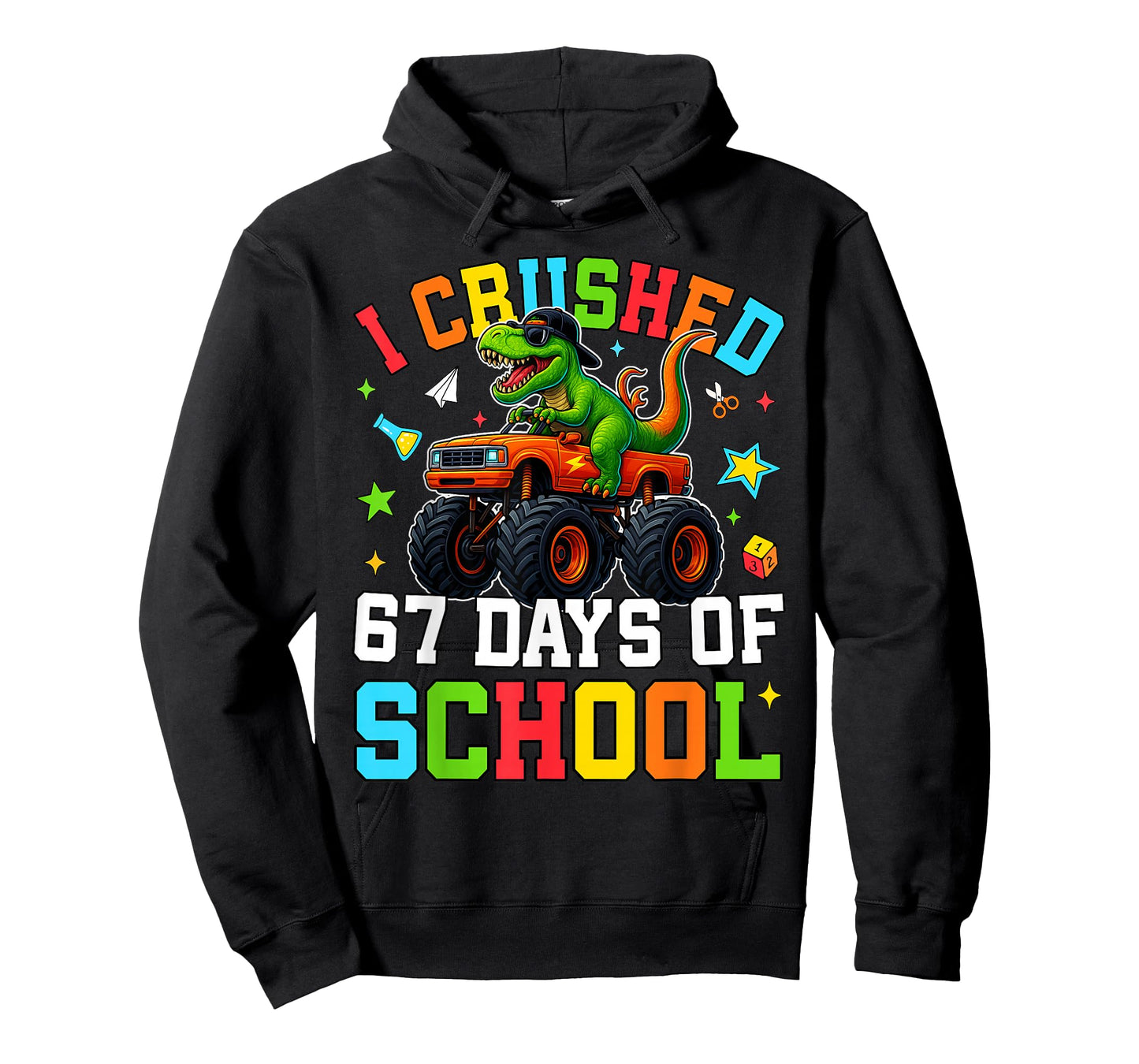 I Crushed 67 Days of School Funny Six Seven Meme Boys Kids T-Shirt