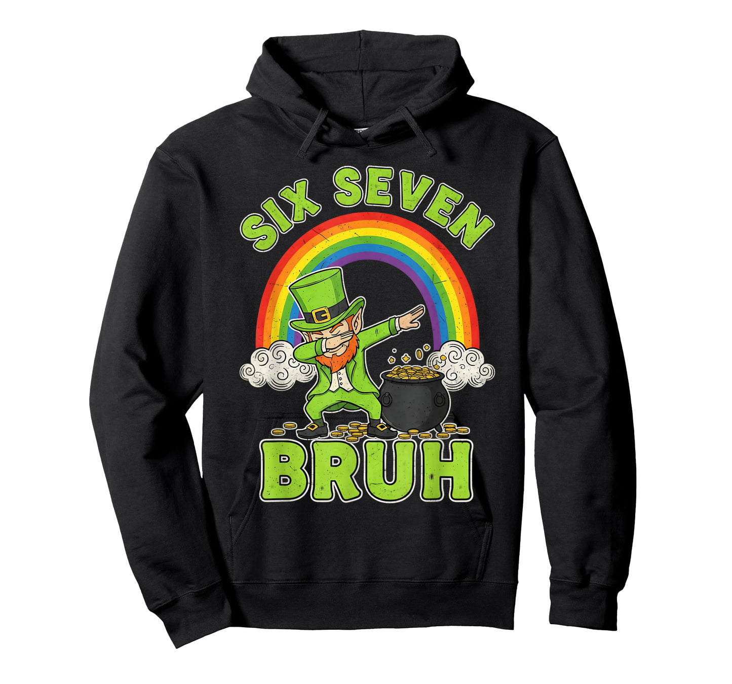 Six Seven St Patricks Day Dabbing Leprechaun Boys Girls Men T-Shirt