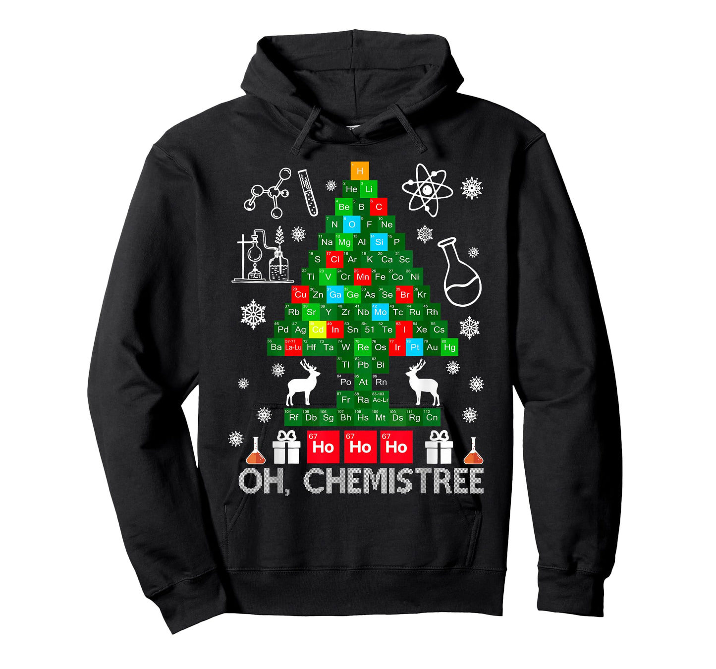 Oh Chemistree Scientist Chemical Christmas Xmas Teacher T-Shirt