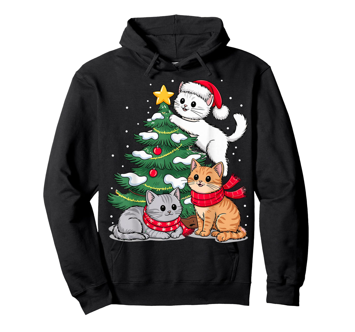 Christmas Tree Cats Xmas T-Shirt