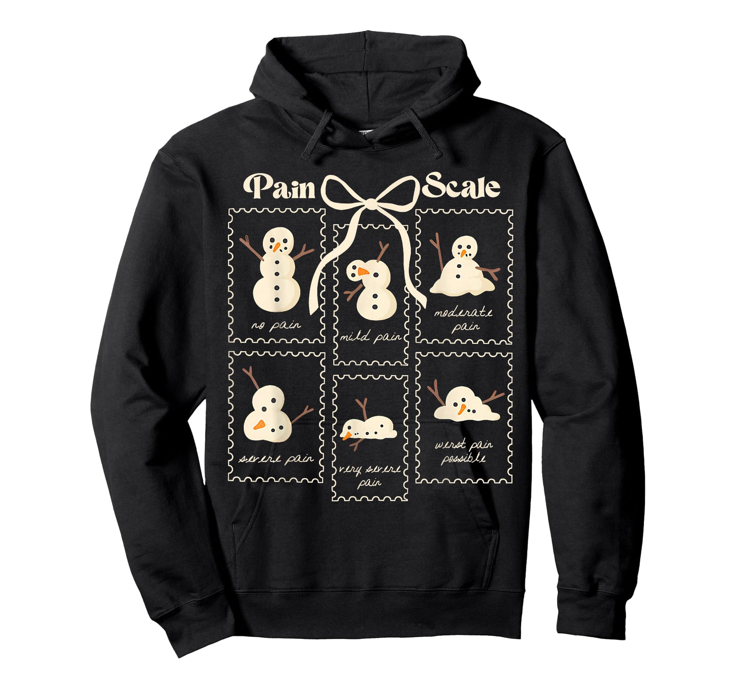 Pain Scale Snowman Funny Nurse Christmas ICU Nurse T-Shirt