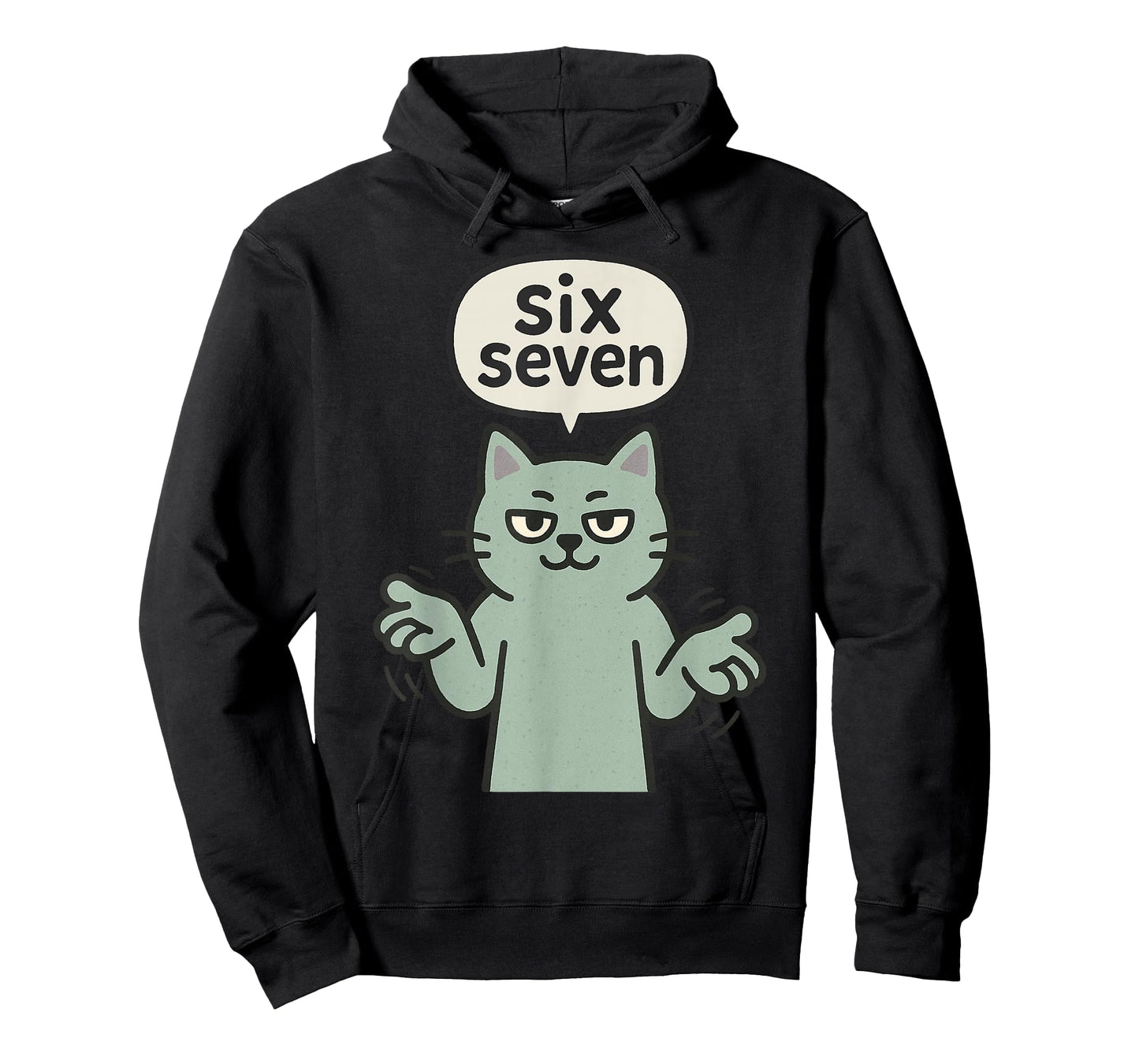 67 Six Seven 6-7 Cat - Funny Slang Gaming Brainrot Meme T-Shirt