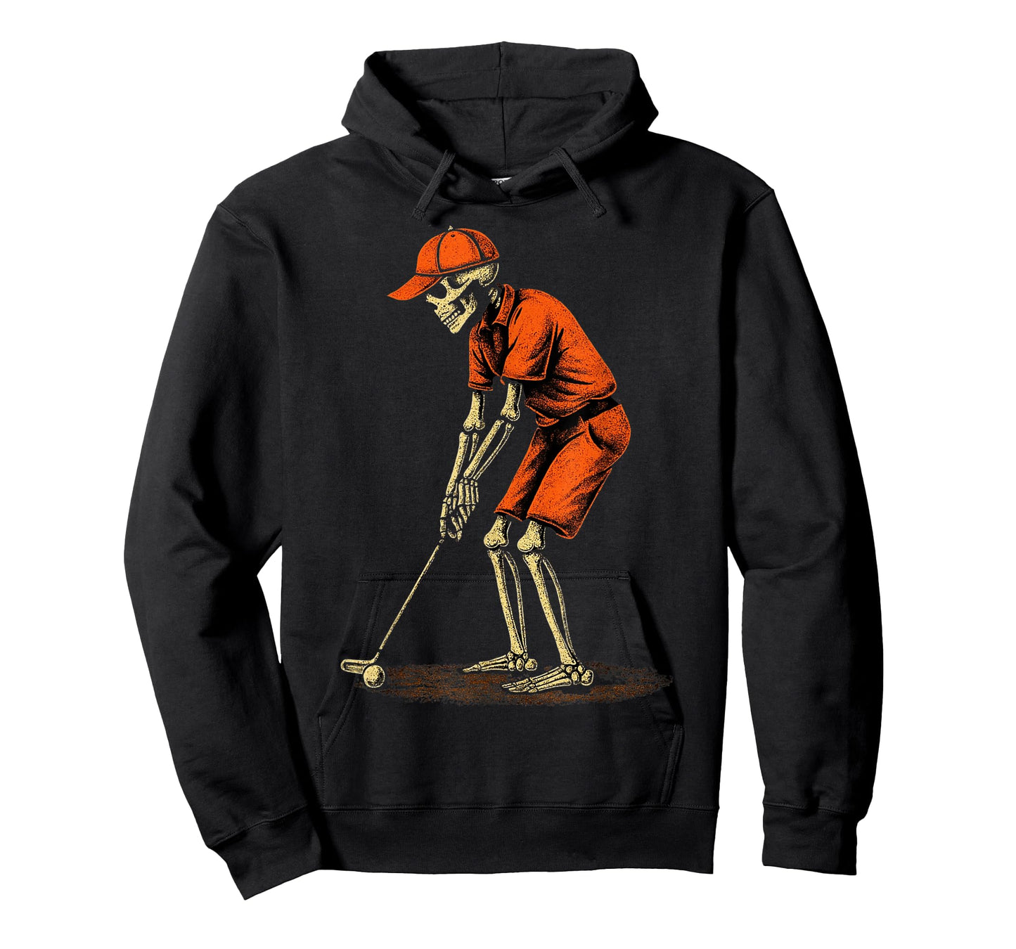 Skeleton Golf Halloween Golfer Golf Player Funny Men Dad T-Shirt