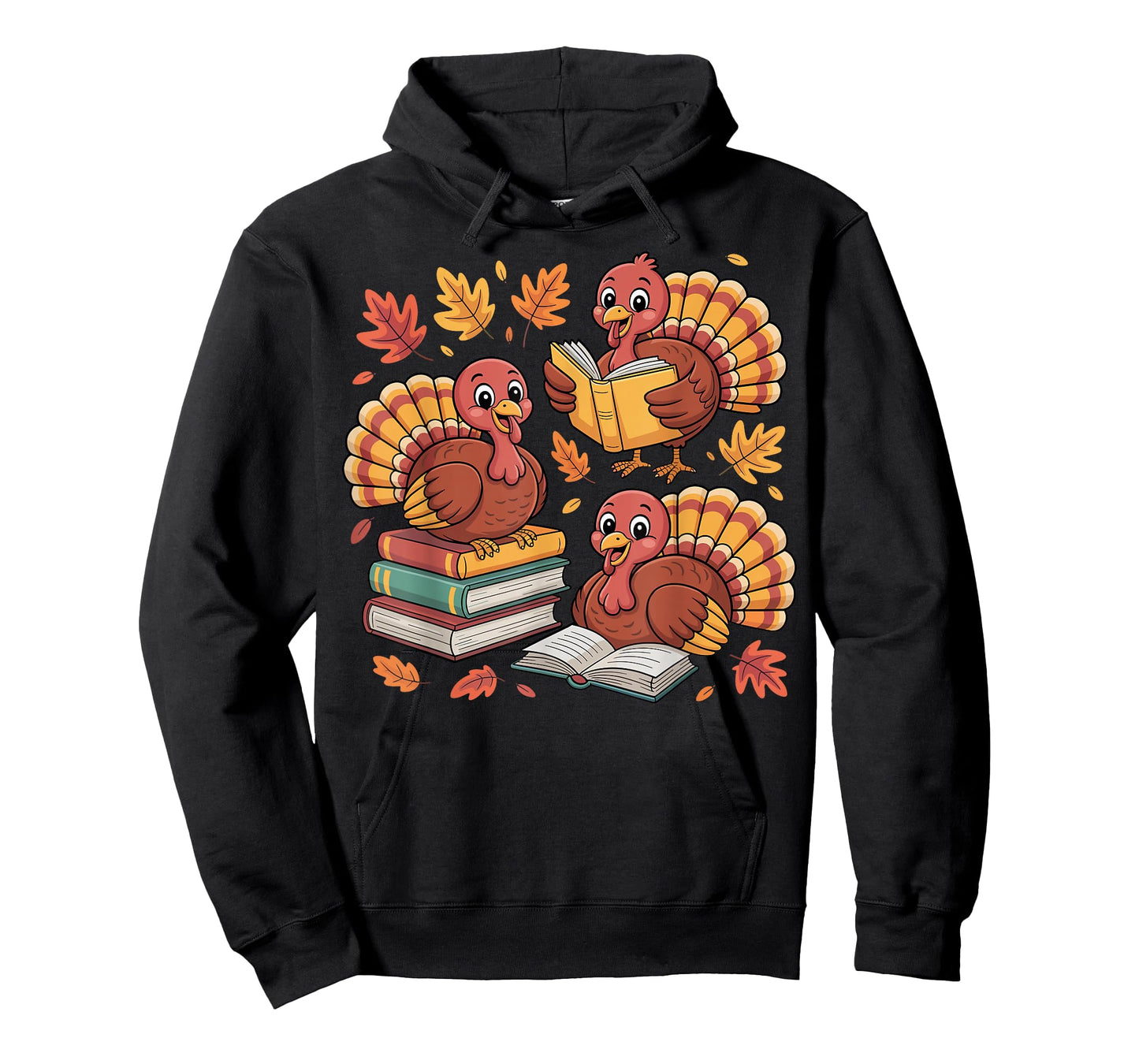 Turkey Reading Books Fall Thanksgiving Teacher Librarian T-Shirt
