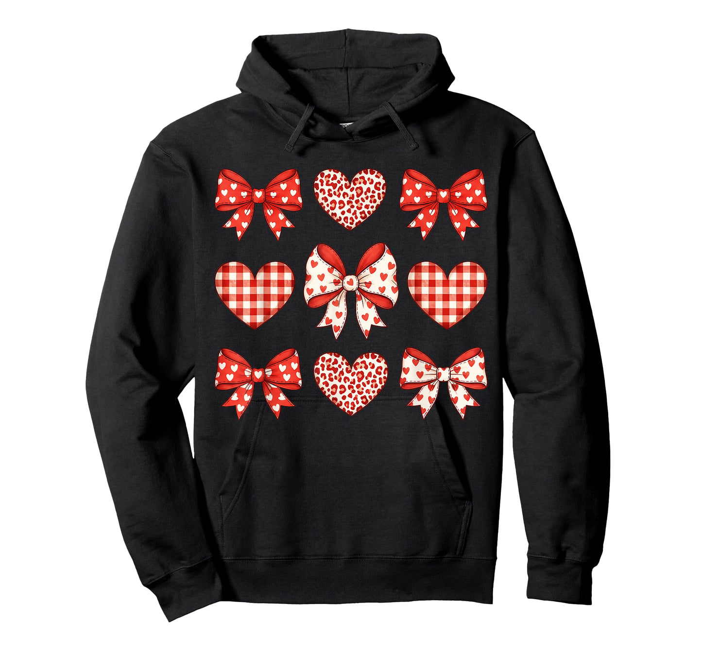 Hearts Coquette Bows Valentines Day for Women Girls Kids T-Shirt