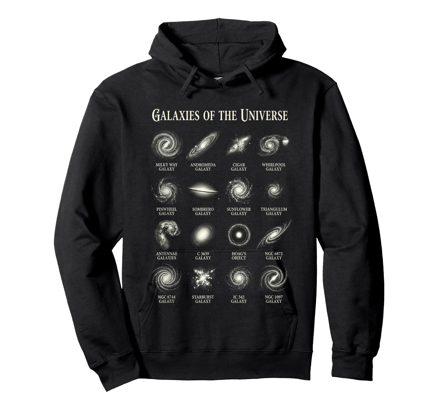 Galaxies of Universe Vintage Space Astronomy Chart T-Shirt