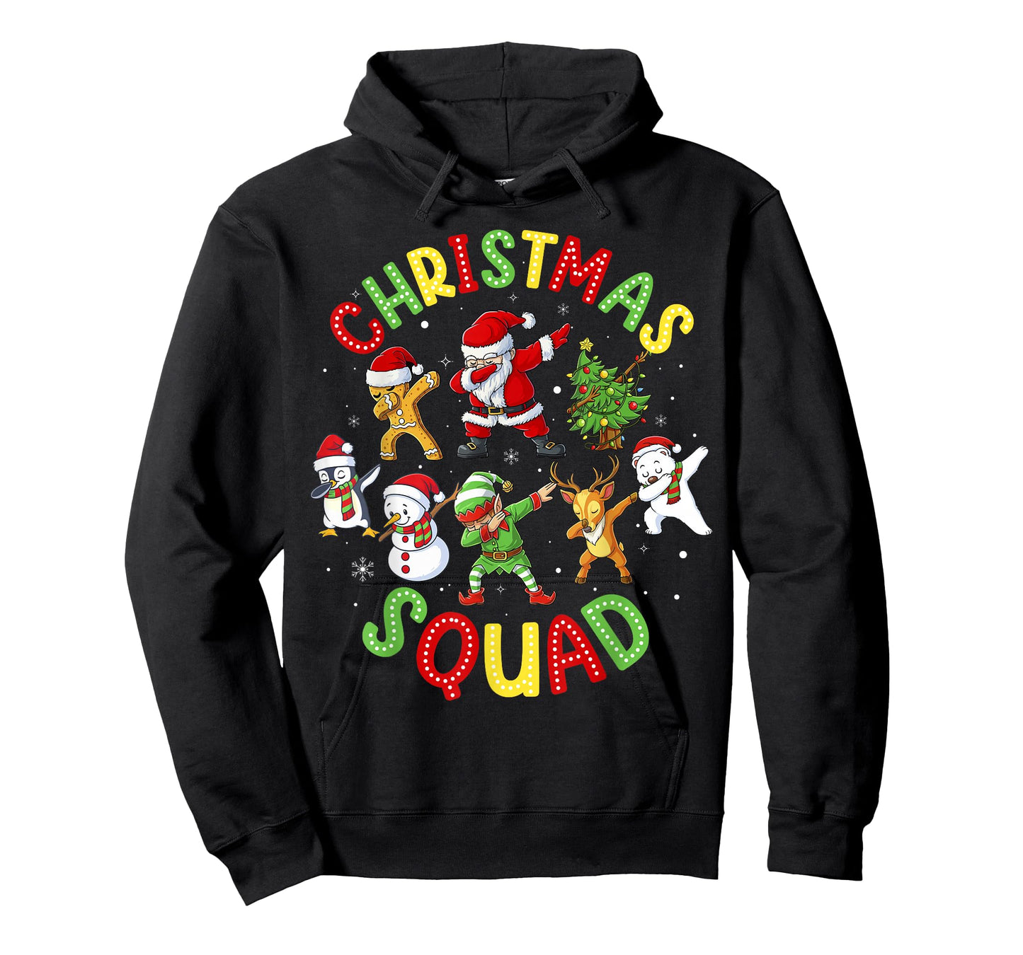 Christmas Squad Santa Dabbing Elf Family Matching Pajamas T-Shirt