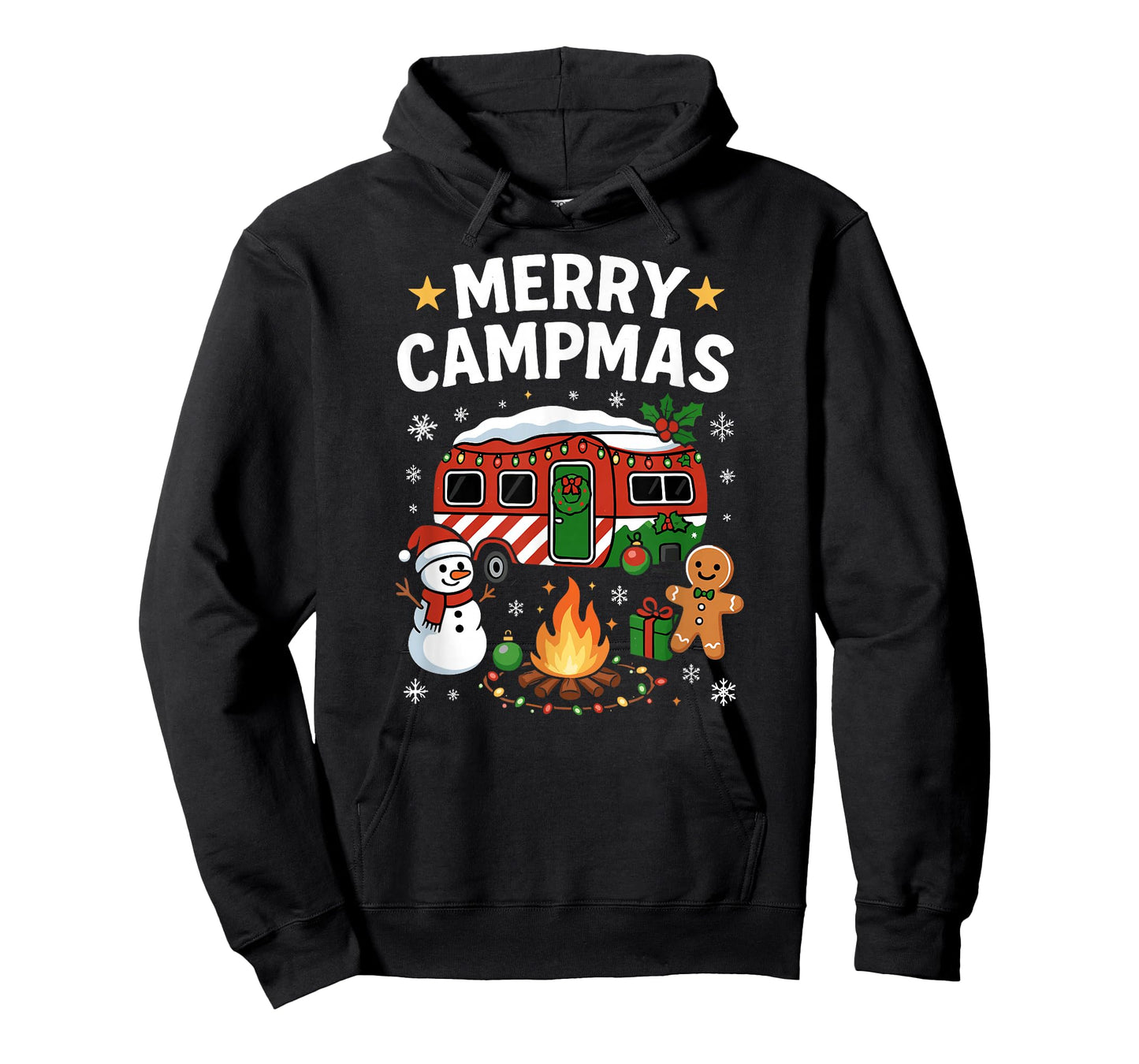 Merry Christmas, Fun Festive Holiday Camping and Campfire T-Shirt