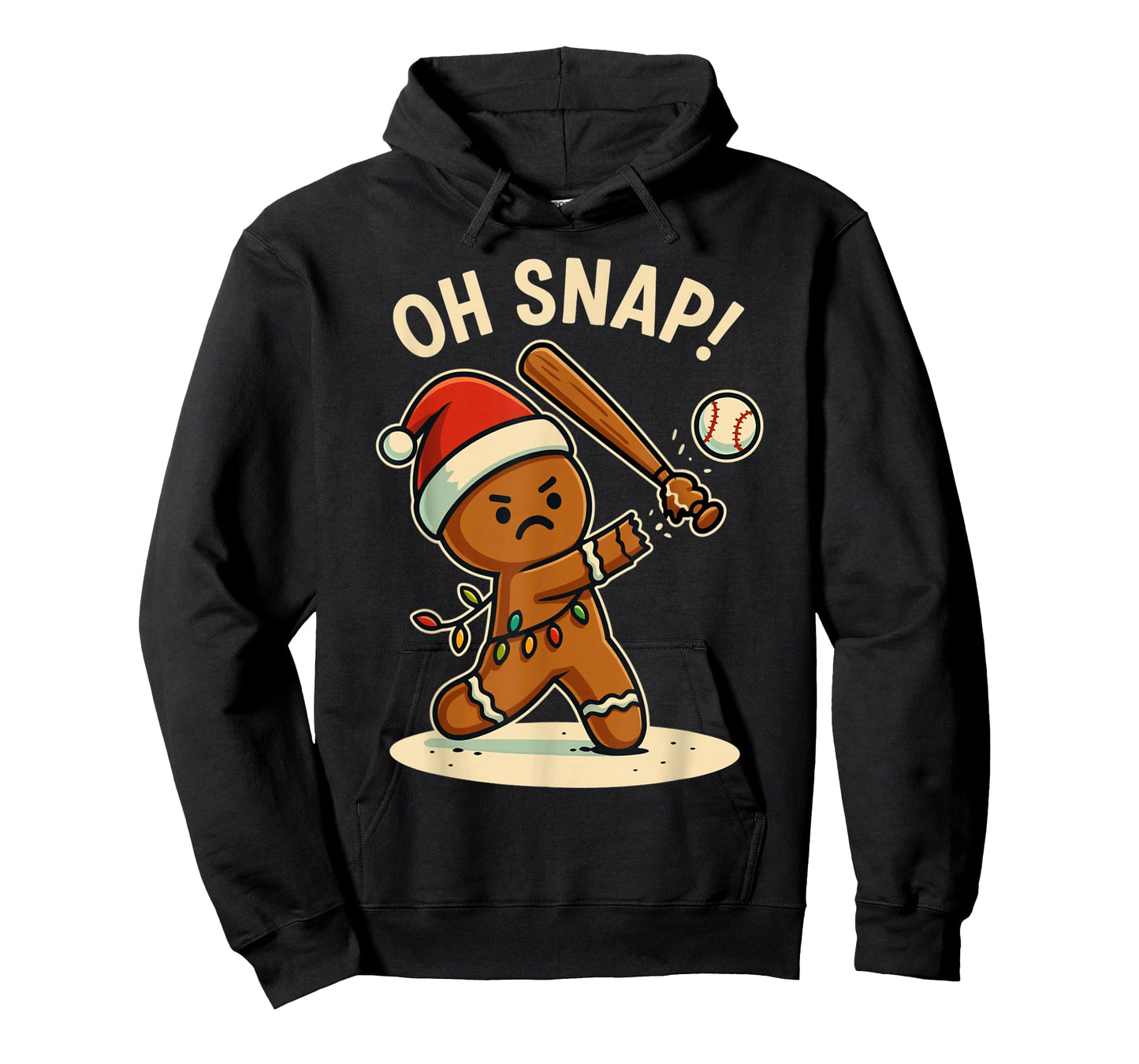 Oh Snap Gingerbreadman Baseball Christmas Men Boys Toddlers T-Shirt