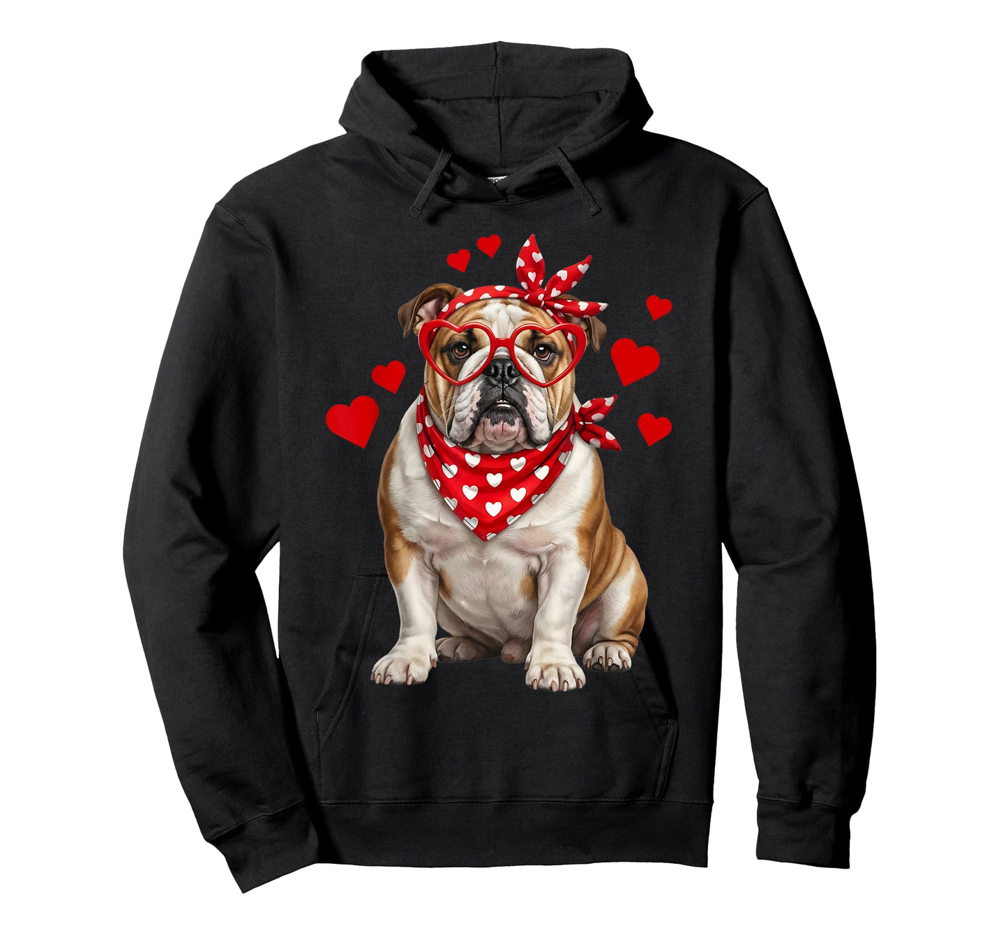 English Bulldog Valentines Day Dog Lover Heart T-Shirt