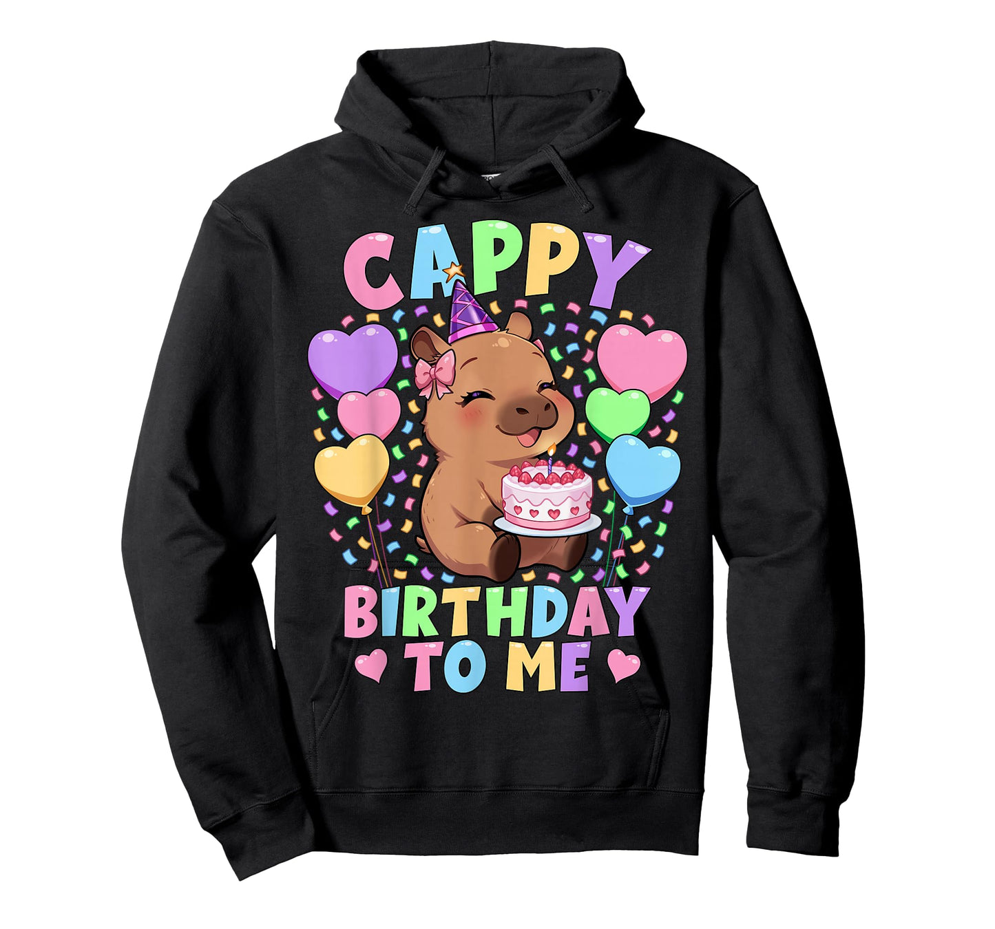 Capybara Birthday Shirt | Kawaii Girl Cappy Birthday to Me T-Shirt