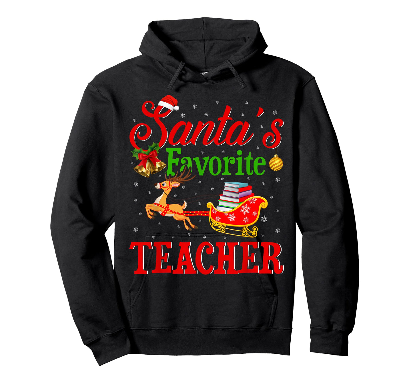Santa Favorite Teacher Xmas Funny Christmas Teacher T-Shirt
