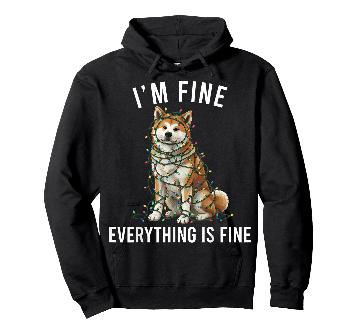 Akita Inu Christmas I'm Fine Everything is Fine T-Shirt