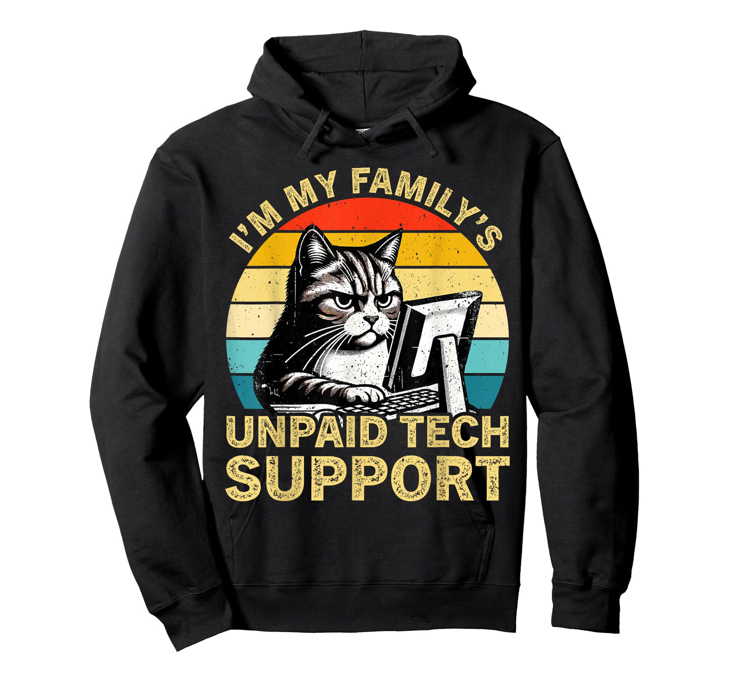 I'm My Family's Unpaid Tech Support Retro Computer Engineer T-Shirt