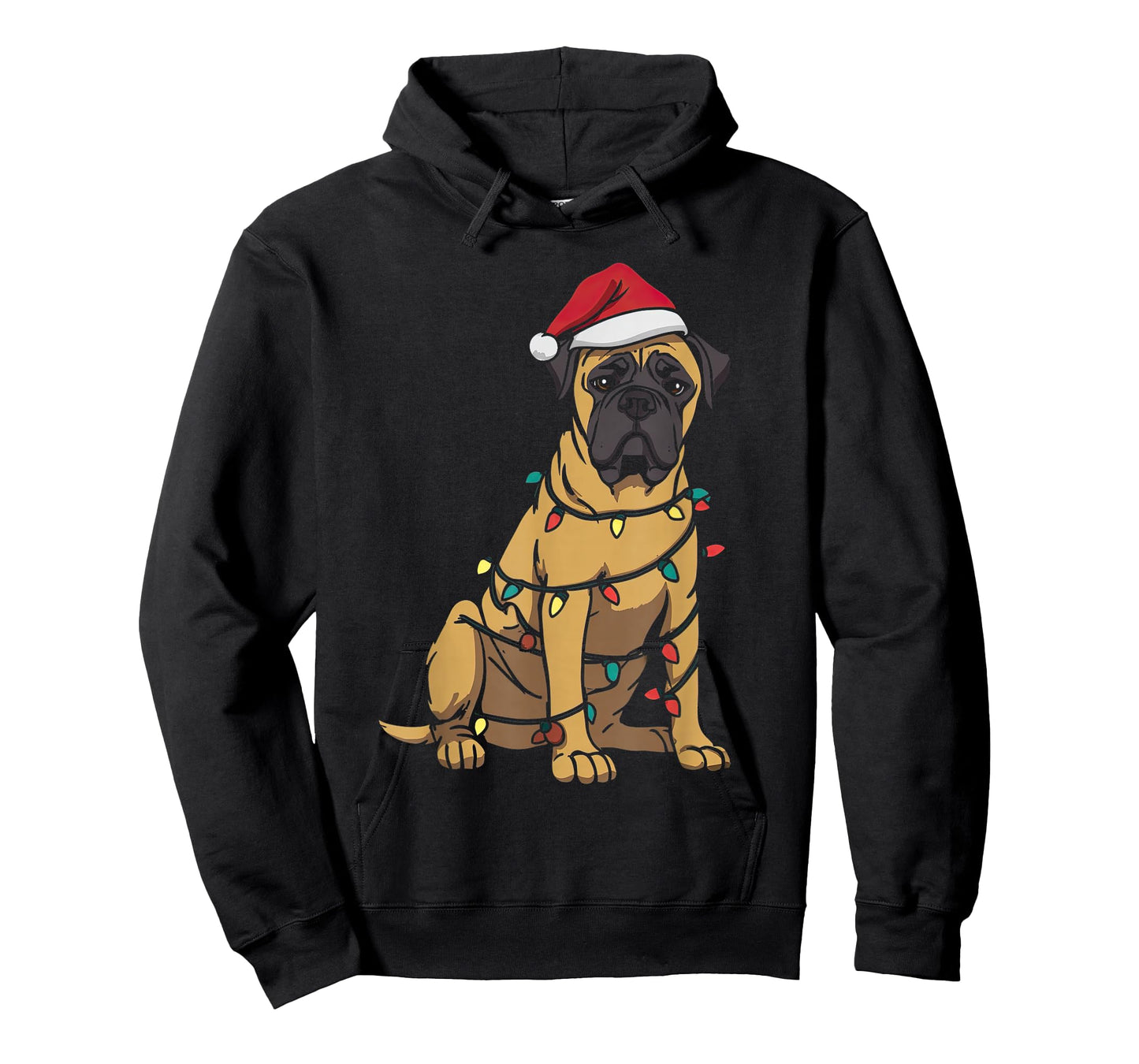 Funny Bullmastiff Christmas Graphics Dog Lights Bull Mastiff T-Shirt