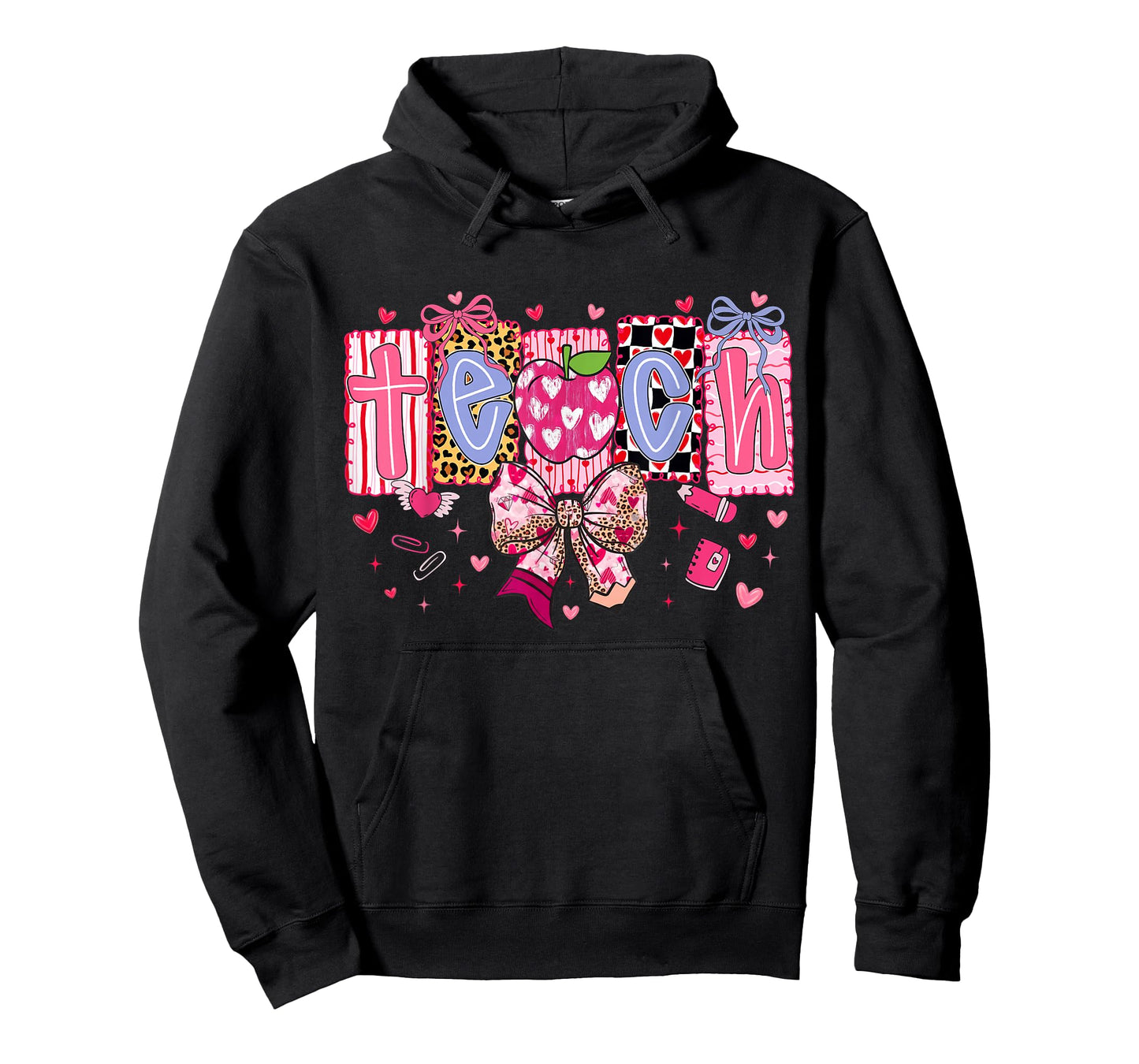 Teacher Valentines Day Bow Teacher Heart T-Shirt
