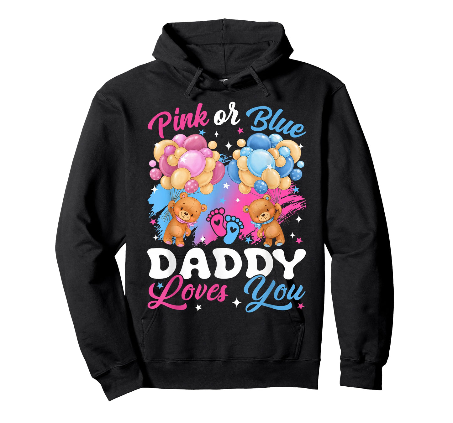 Bears Pink Or Blue Daddy Loves You Gender Reveal T-Shirt