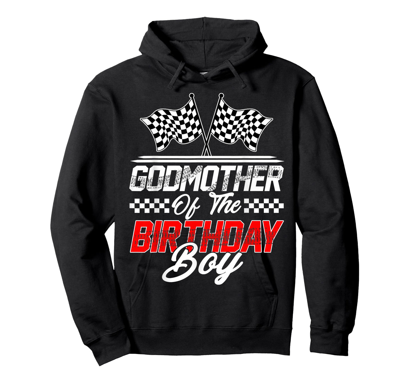 Race Car Godmother of The Birthday Boy Racing Family T-Shirt