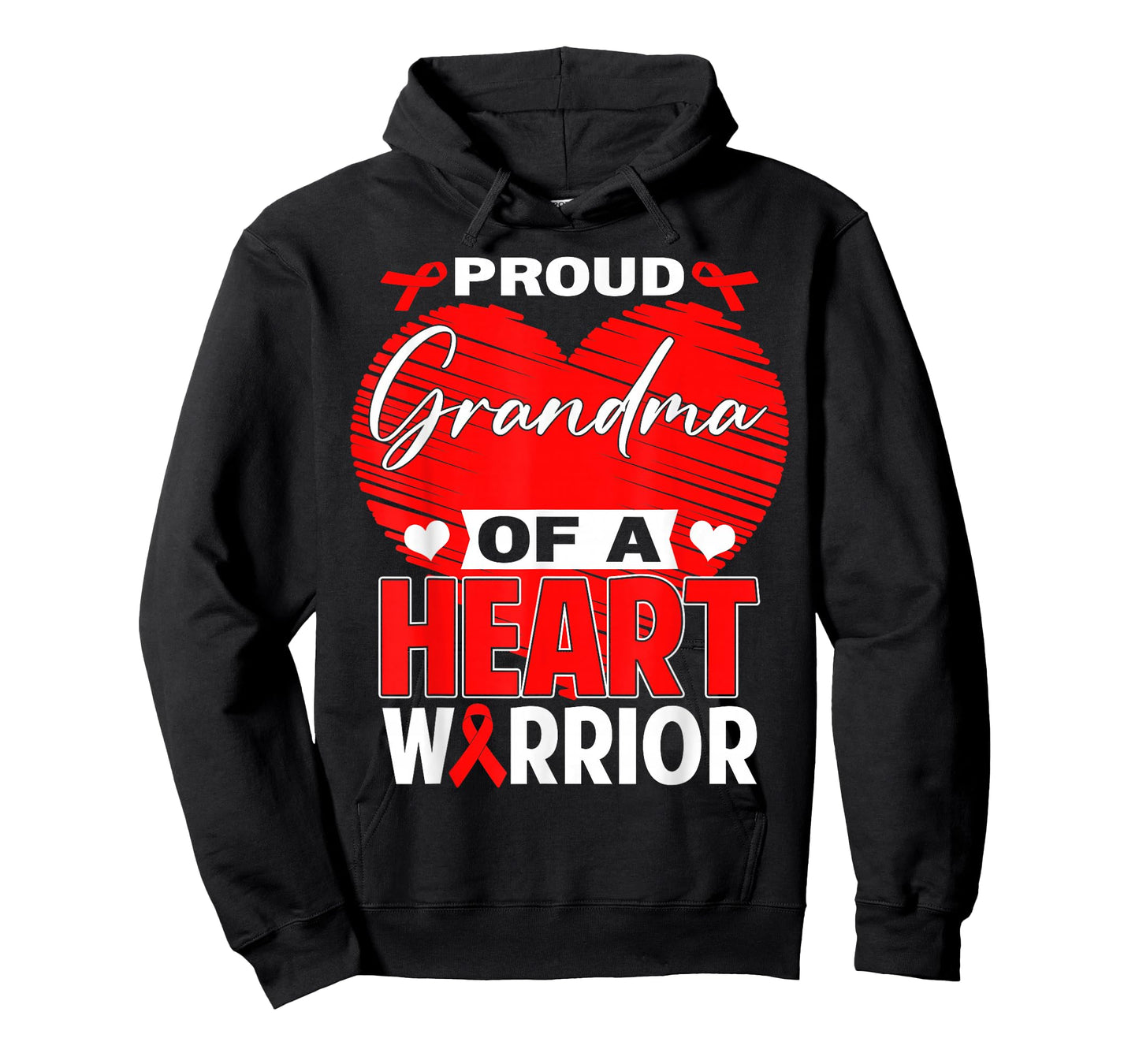 Proud Grandma of Heart Warrior Heart Disease Awareness T-Shirt