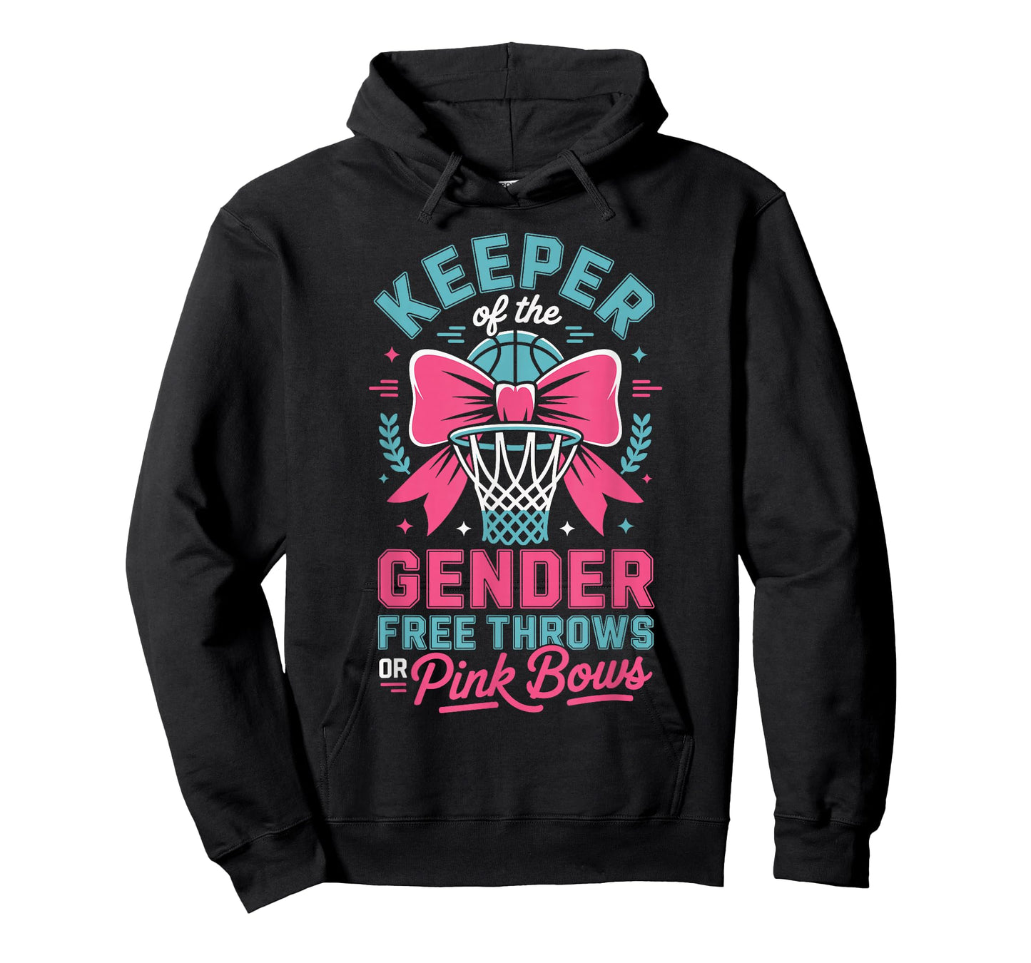 Keeper of The Gender Reveal Free Throws or Pink Bows Party T-Shirt