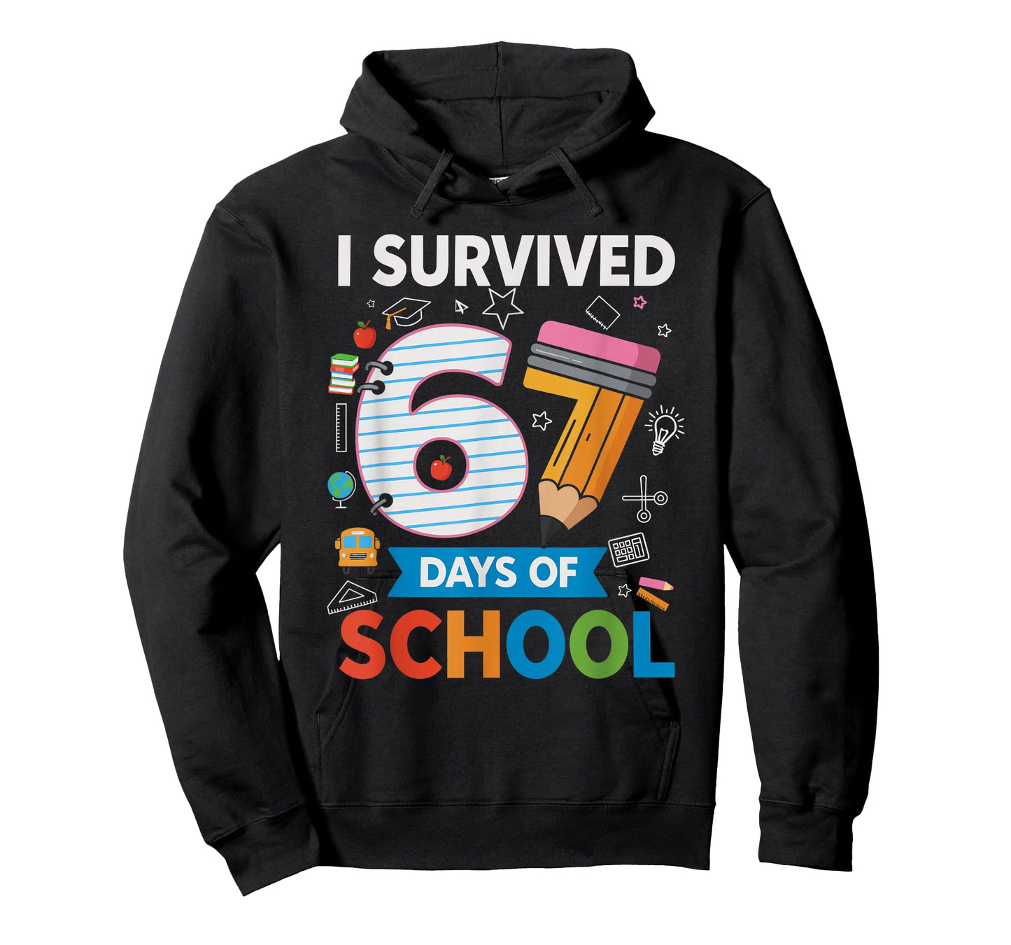 I Survived 67 Days of School Funny Kids Teacher Student Meme T-Shirt