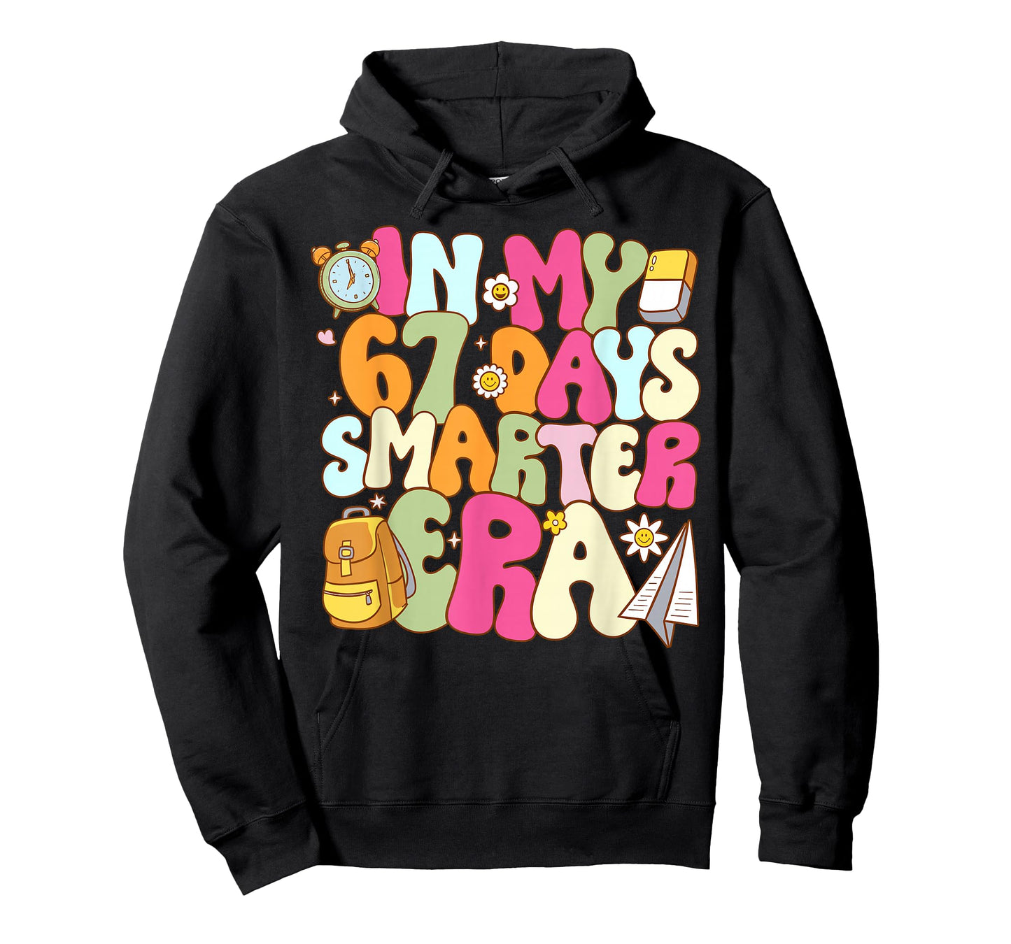 in My 67 Days Smarter Era Groovy 67th Day of School Teacher T-Shirt
