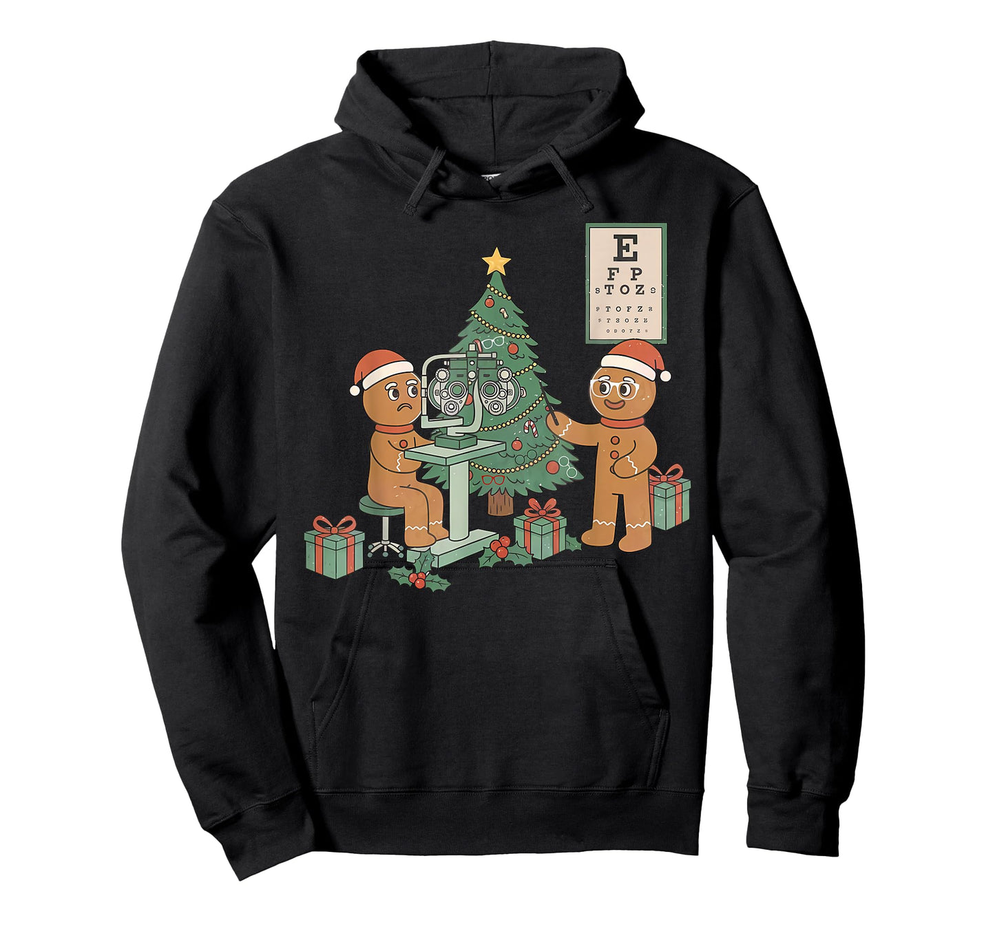Optometry Gingerbread Christmas Optician Sight Squad Eye Dr T-Shirt