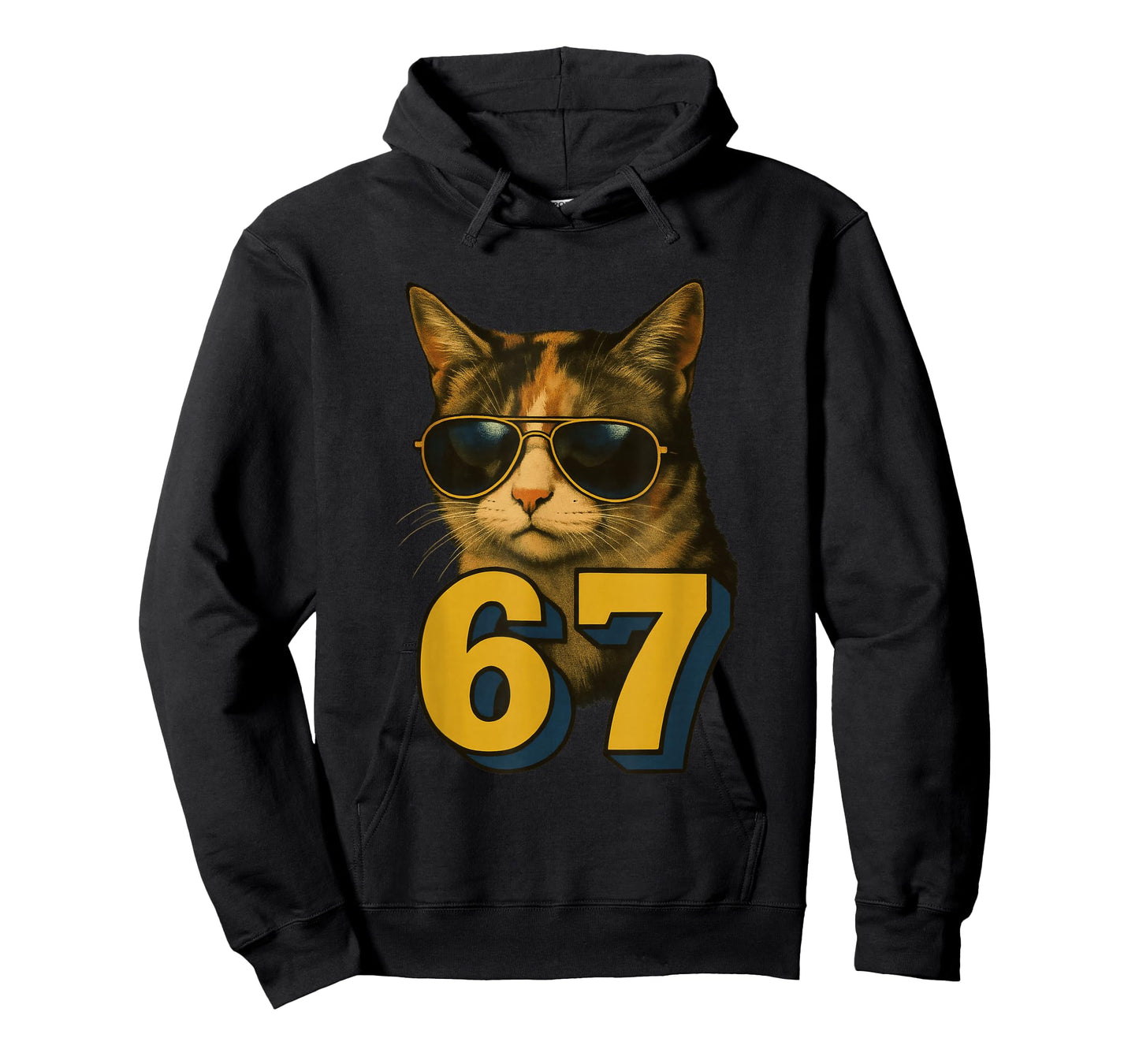 Funny 67 Meme Trend 6 7 Cat Six Seven Viral Youth Slang T-Shirt