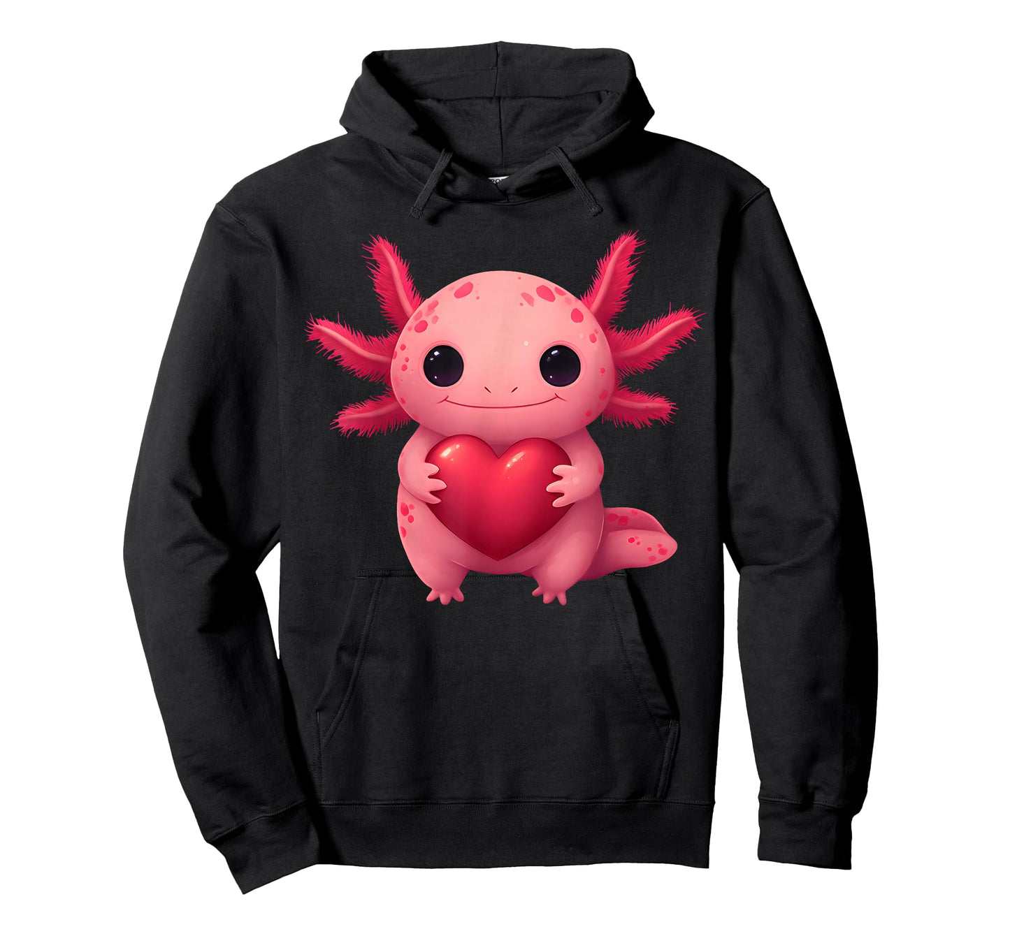 Valentine Cute Pink Axolotl Lovers Heart Girl Women Kid T-Shirt