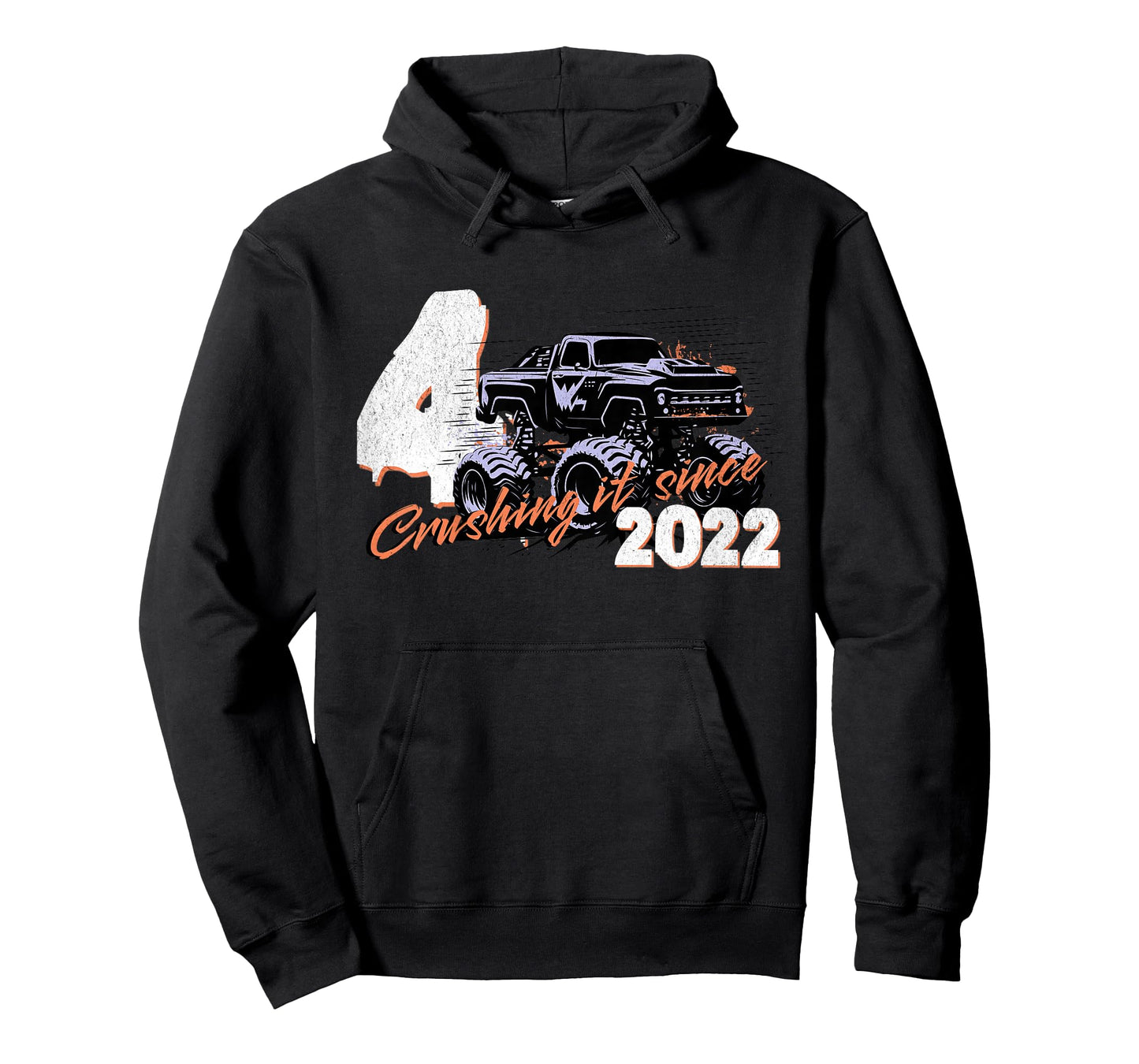 Kids 4th Birthday Truck Turning 4 Years Old Boy Born in 2022 T-Shirt