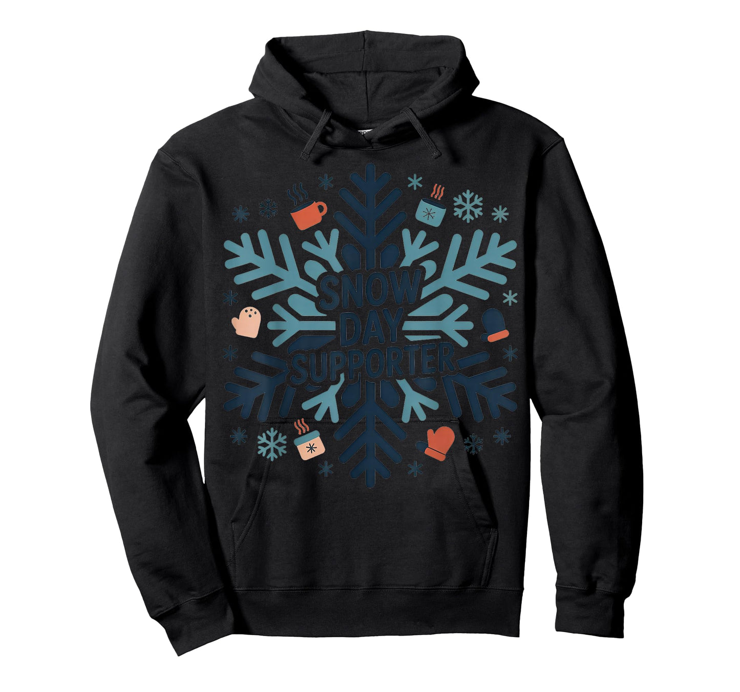 Snow Day Supporter Snowflake Funny Teacher Student Pajamas T-Shirt